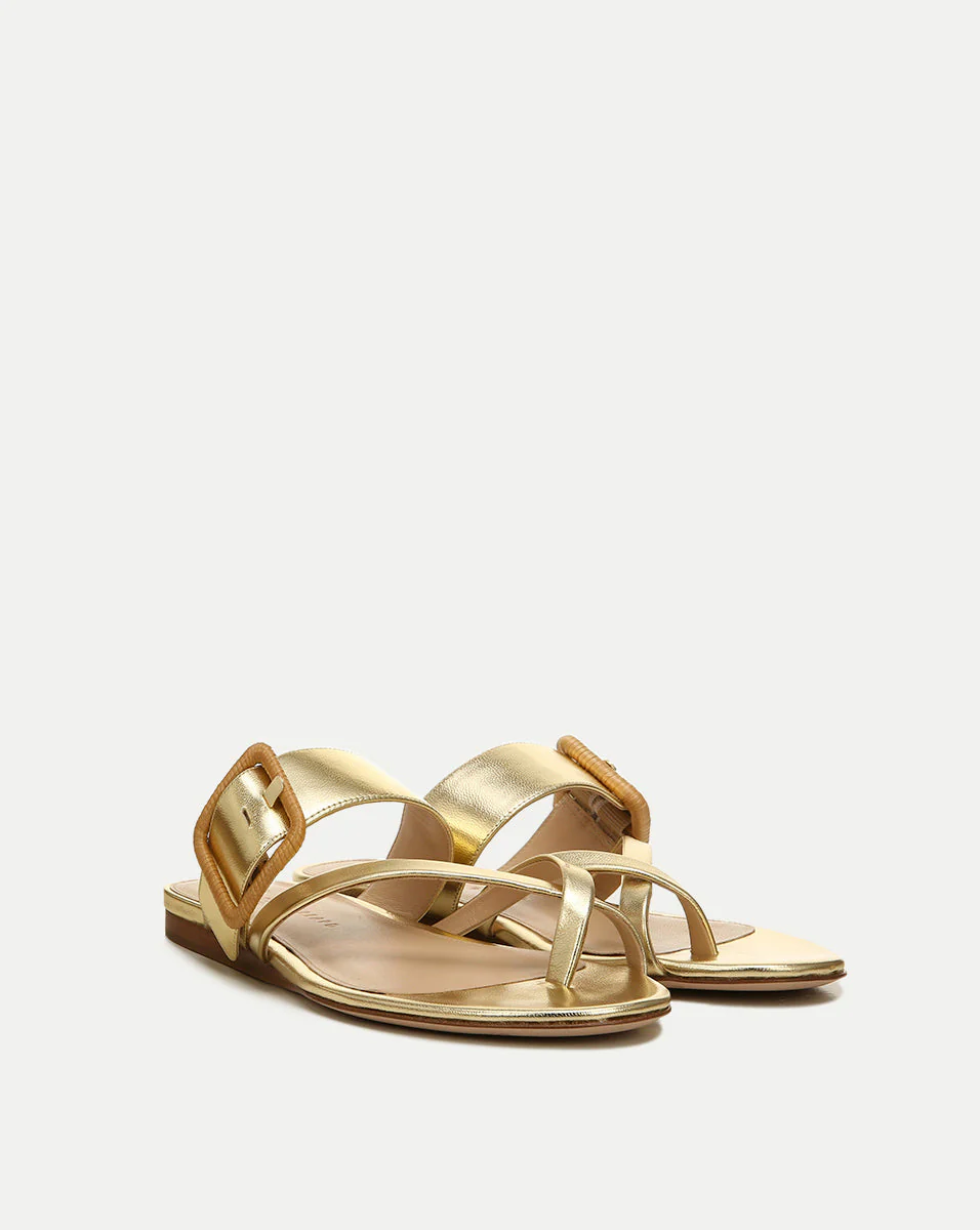 Veronica Beard - Salva Metallic Crisscross Sandal - Image 2