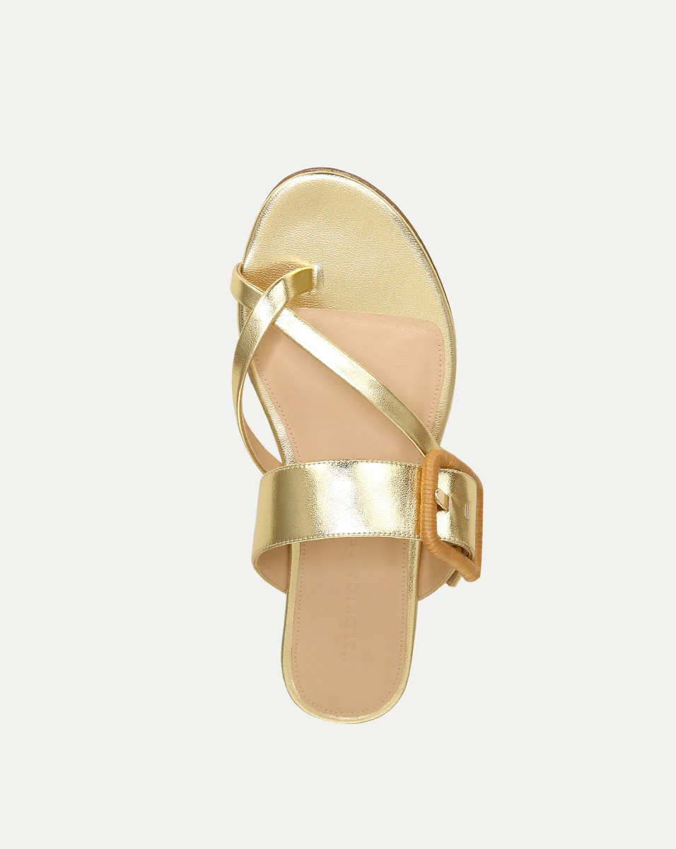 Veronica Beard - Salva Metallic Crisscross Sandal - Image 3