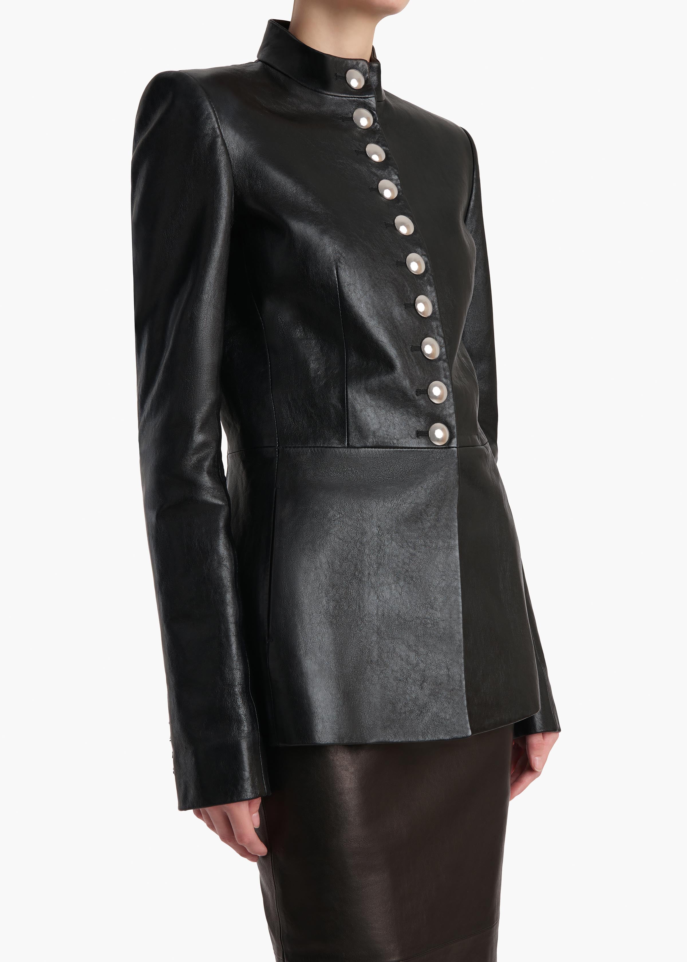 Khaite - Samuel Jacket in Black Leather - Image 5