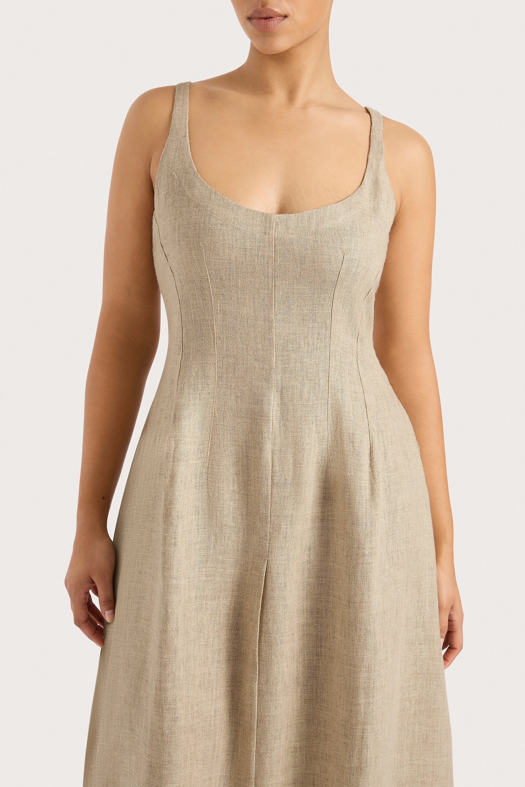 Faithfull - Sanne Midi Dress Oatmeal - Final Sale - Image 4