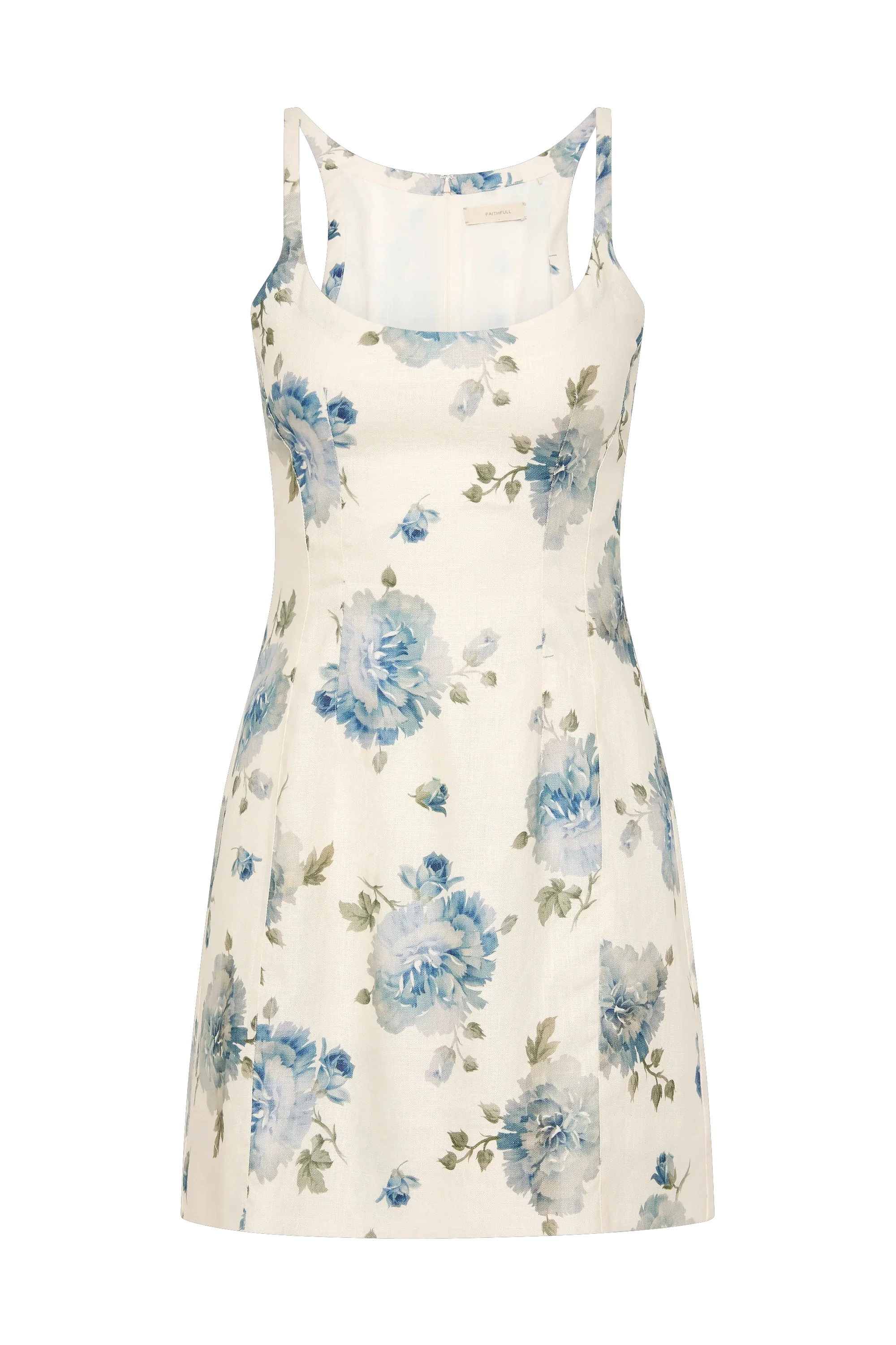 Faithfull - Sanne Mini Dress Cecile Floral Pale Blue - Image 7