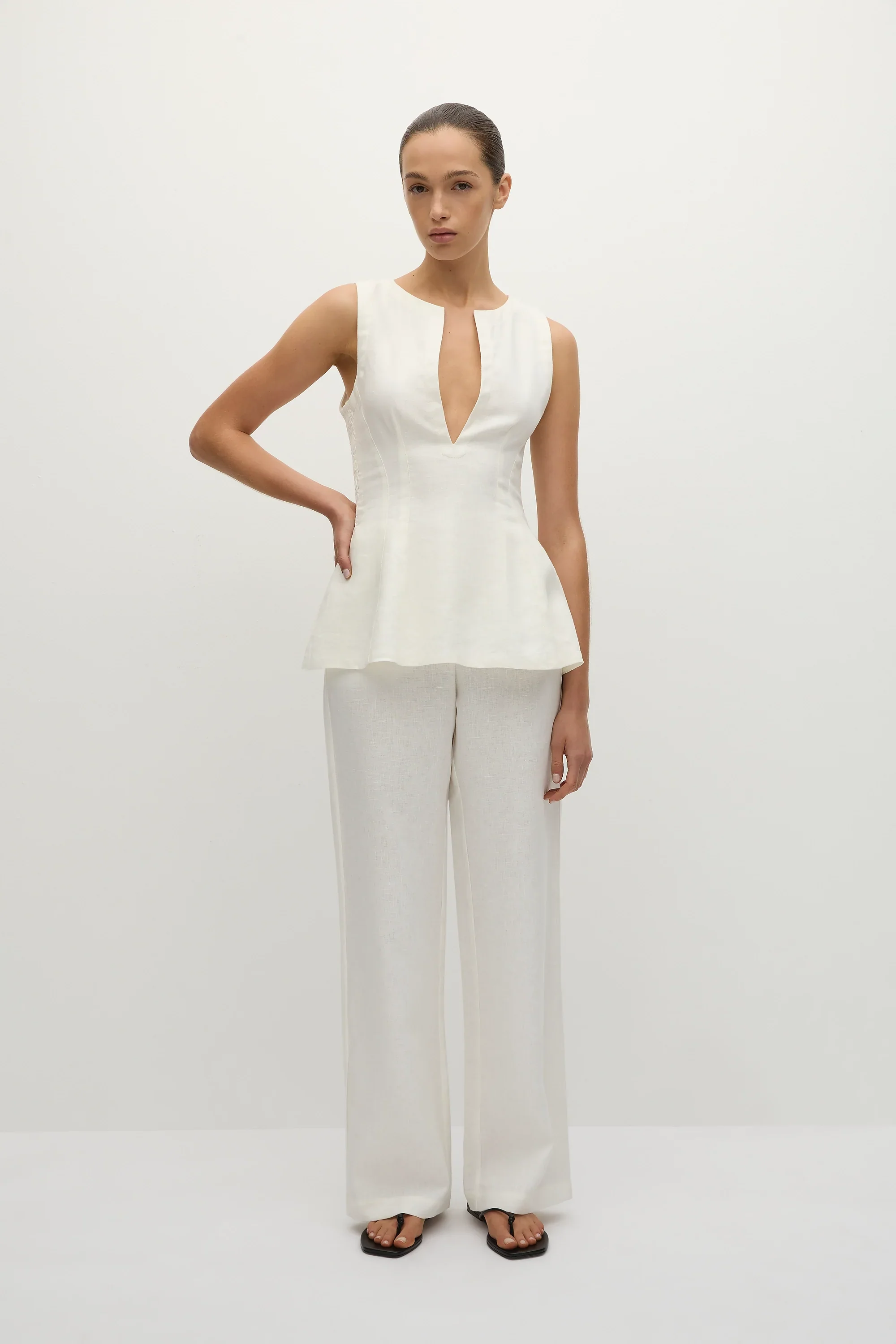 Faithfull - Sanne Pant White - Final Sale