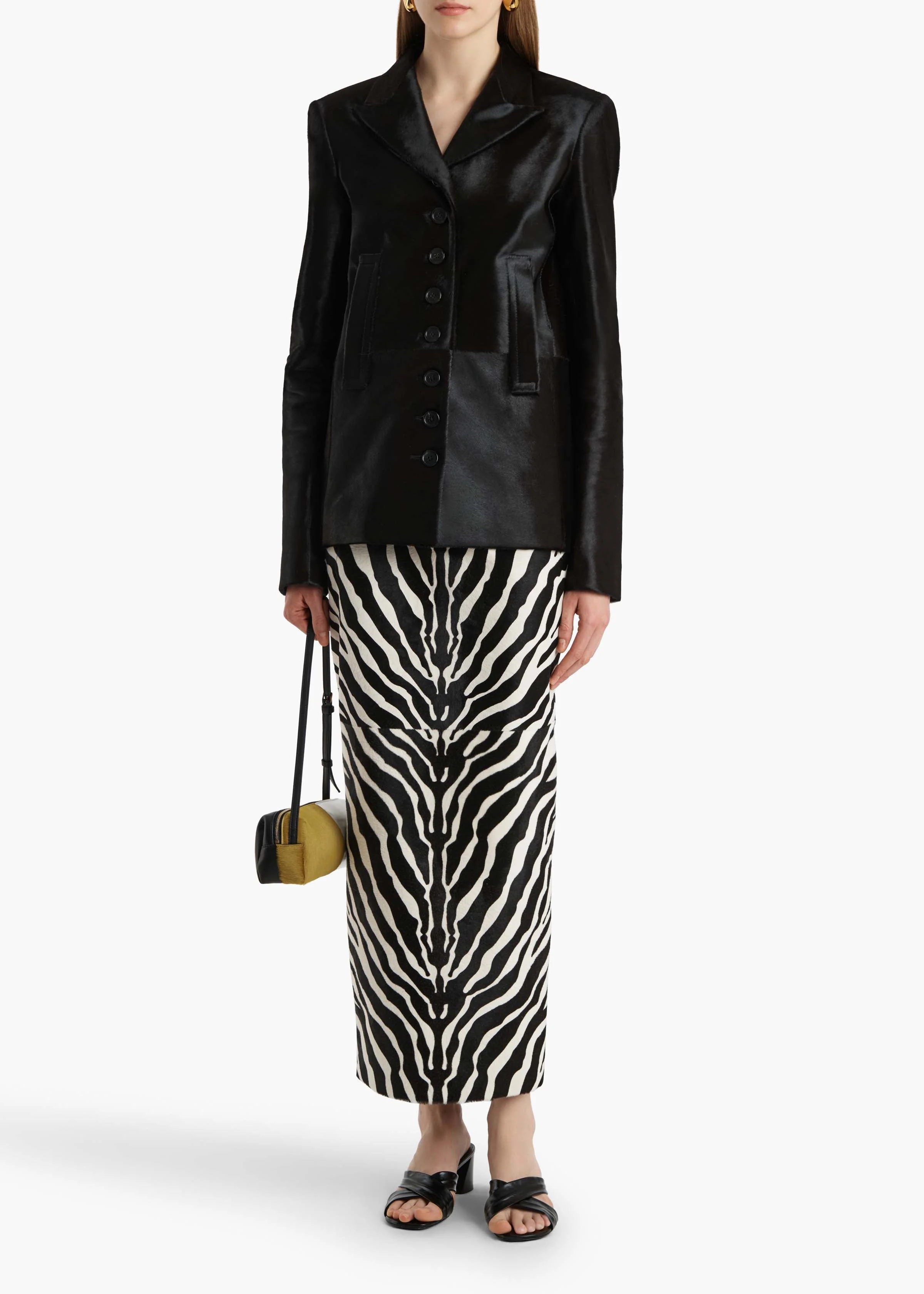 Khaite - Saraphina Jacket in Chocolate Haircalf - Image 10