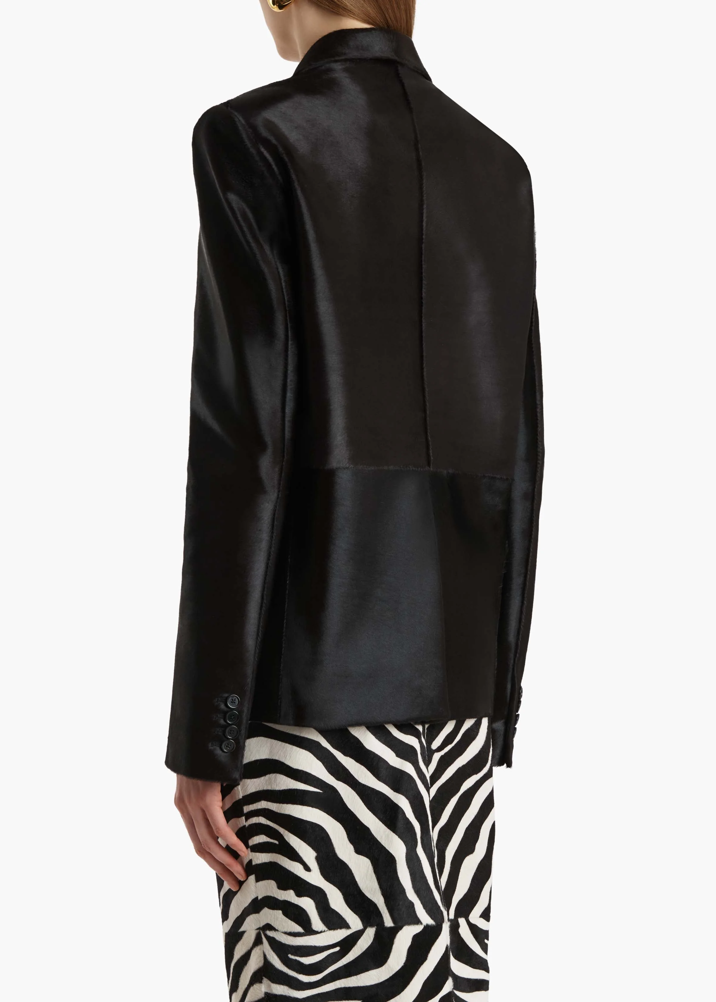 Khaite - Saraphina Jacket in Chocolate Haircalf - Image 12