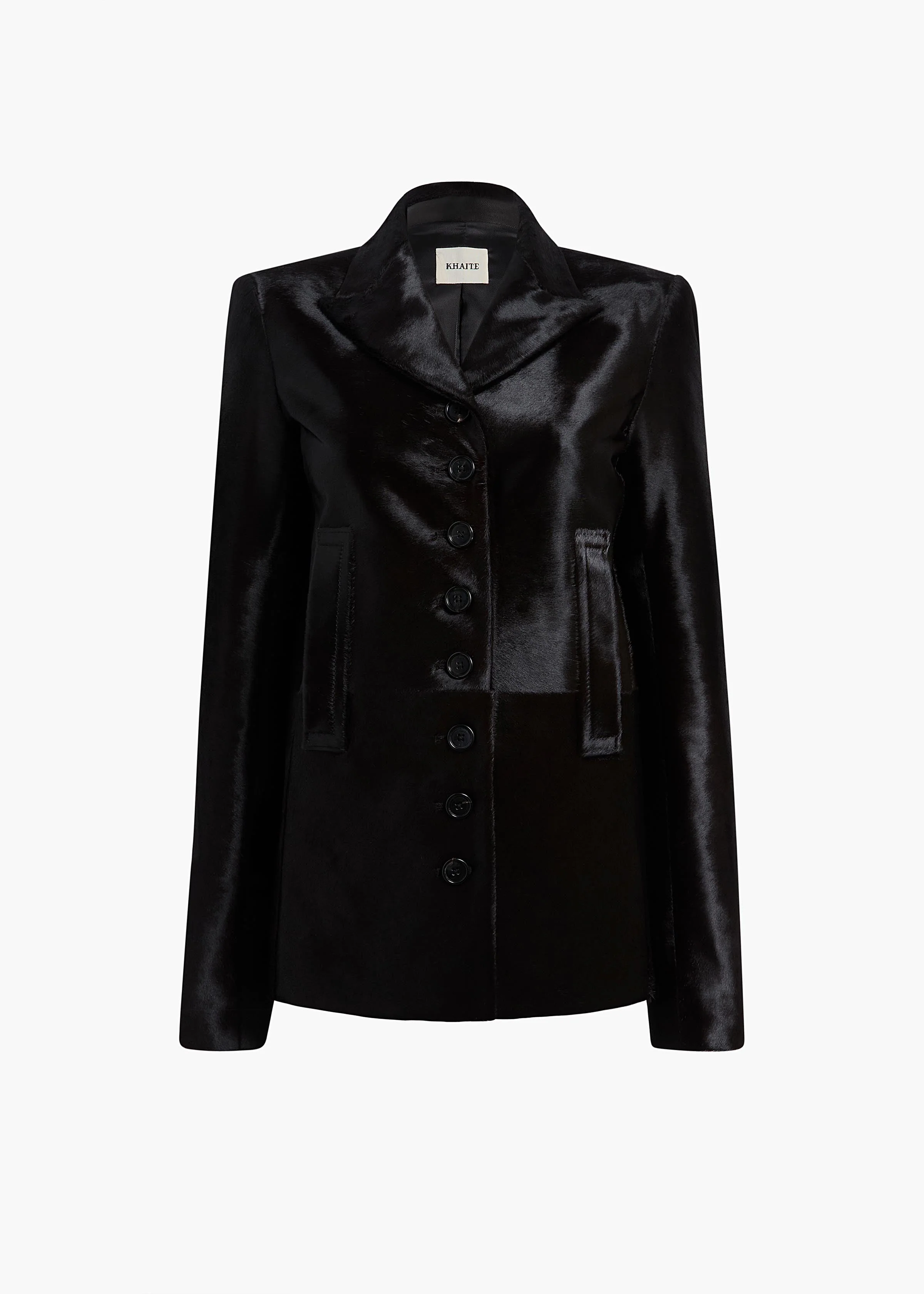 Khaite - Saraphina Jacket in Chocolate Haircalf - Image 9