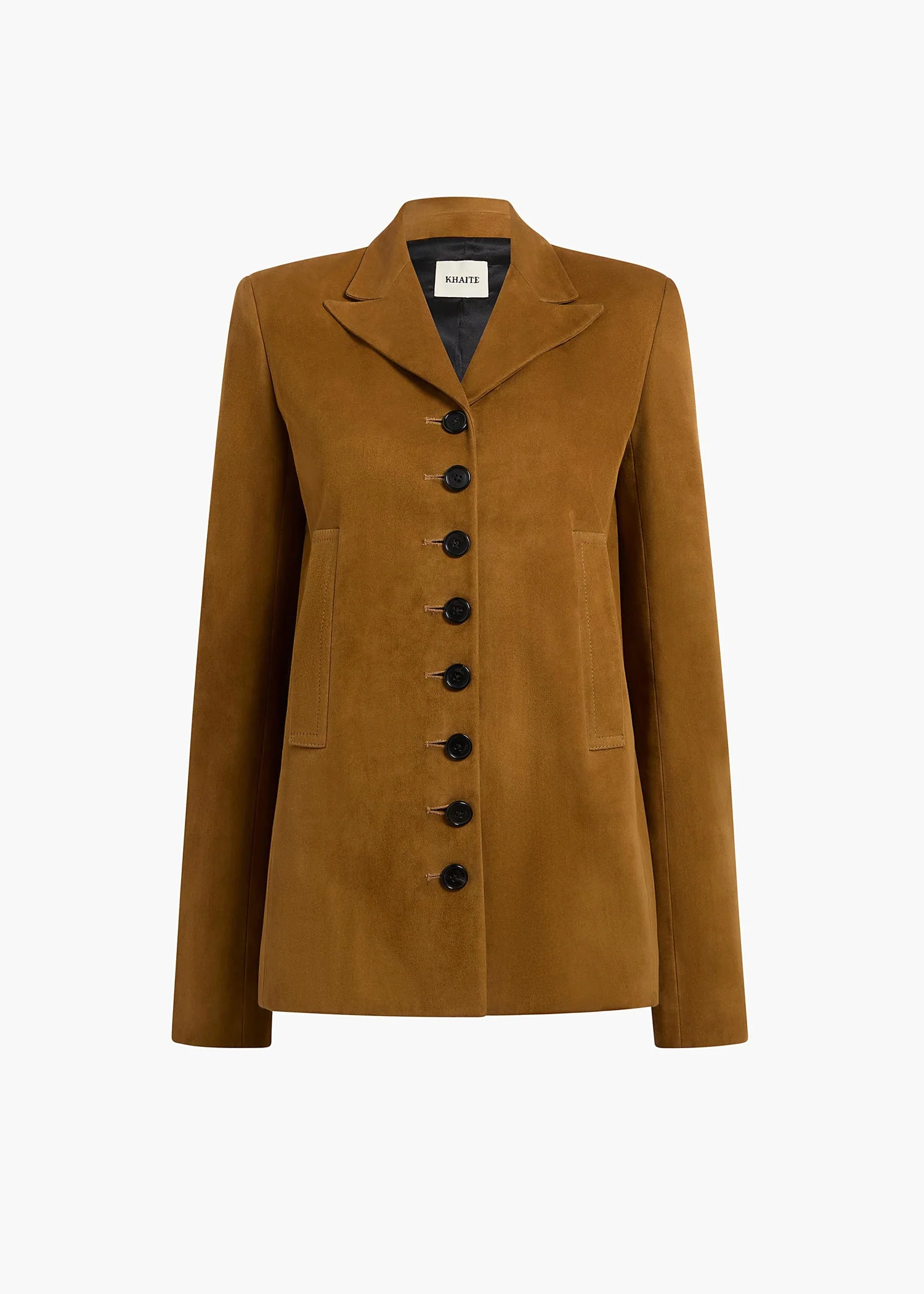 Khaite - Saraphina Jacket in Toffee Suede - Image 8