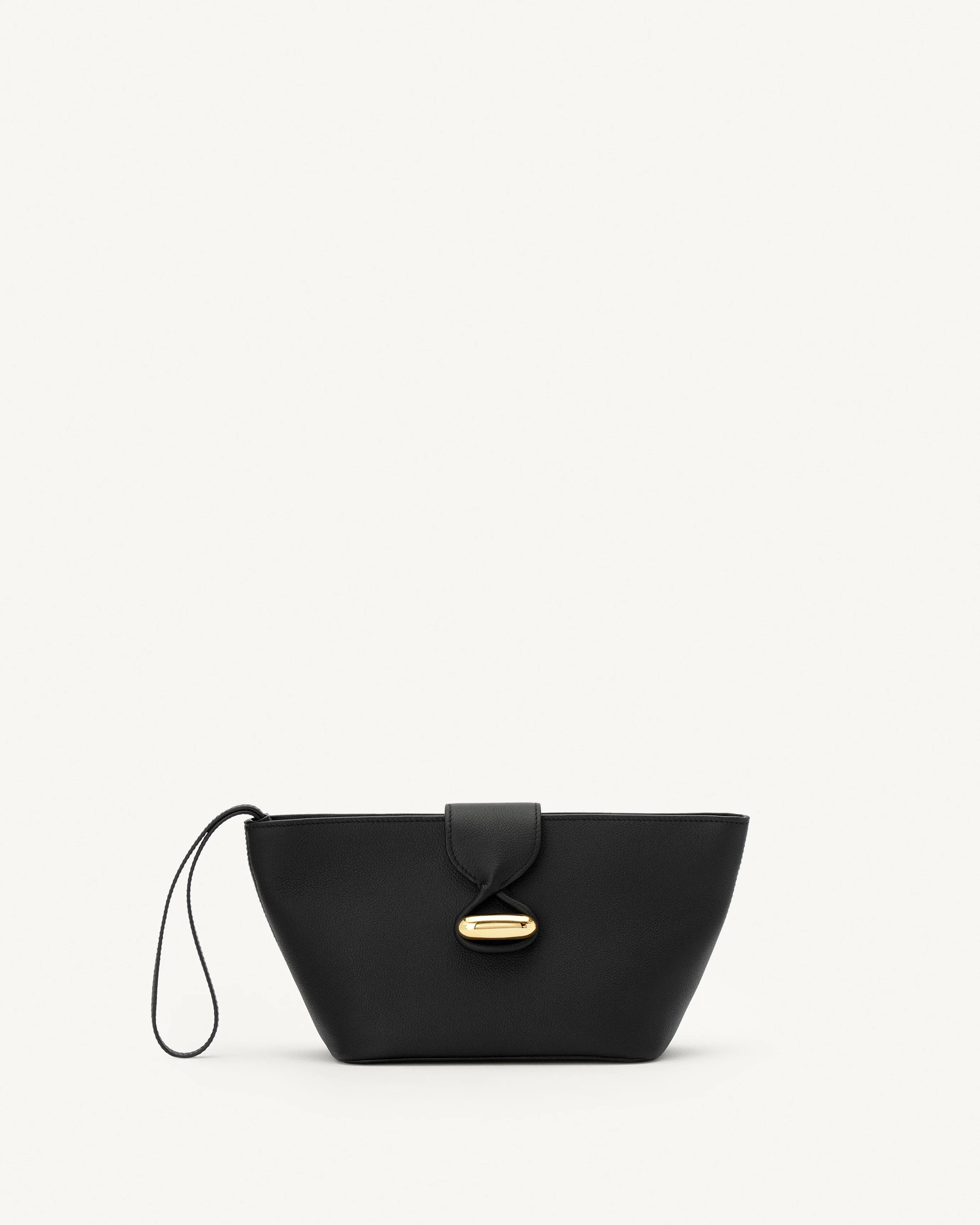 SAVETTE - Anello Pouch in Black Grained Leather