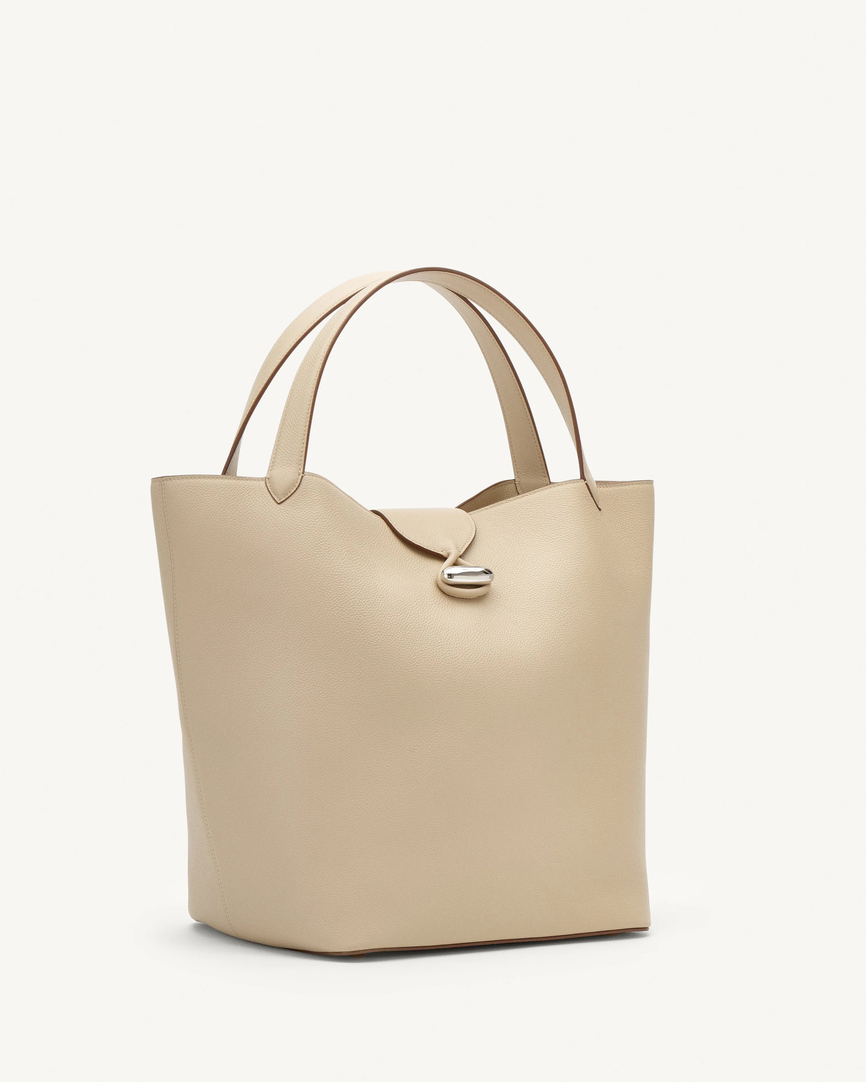 SAVETTE - Anello Tote in Bone Grained Leather - Image 2