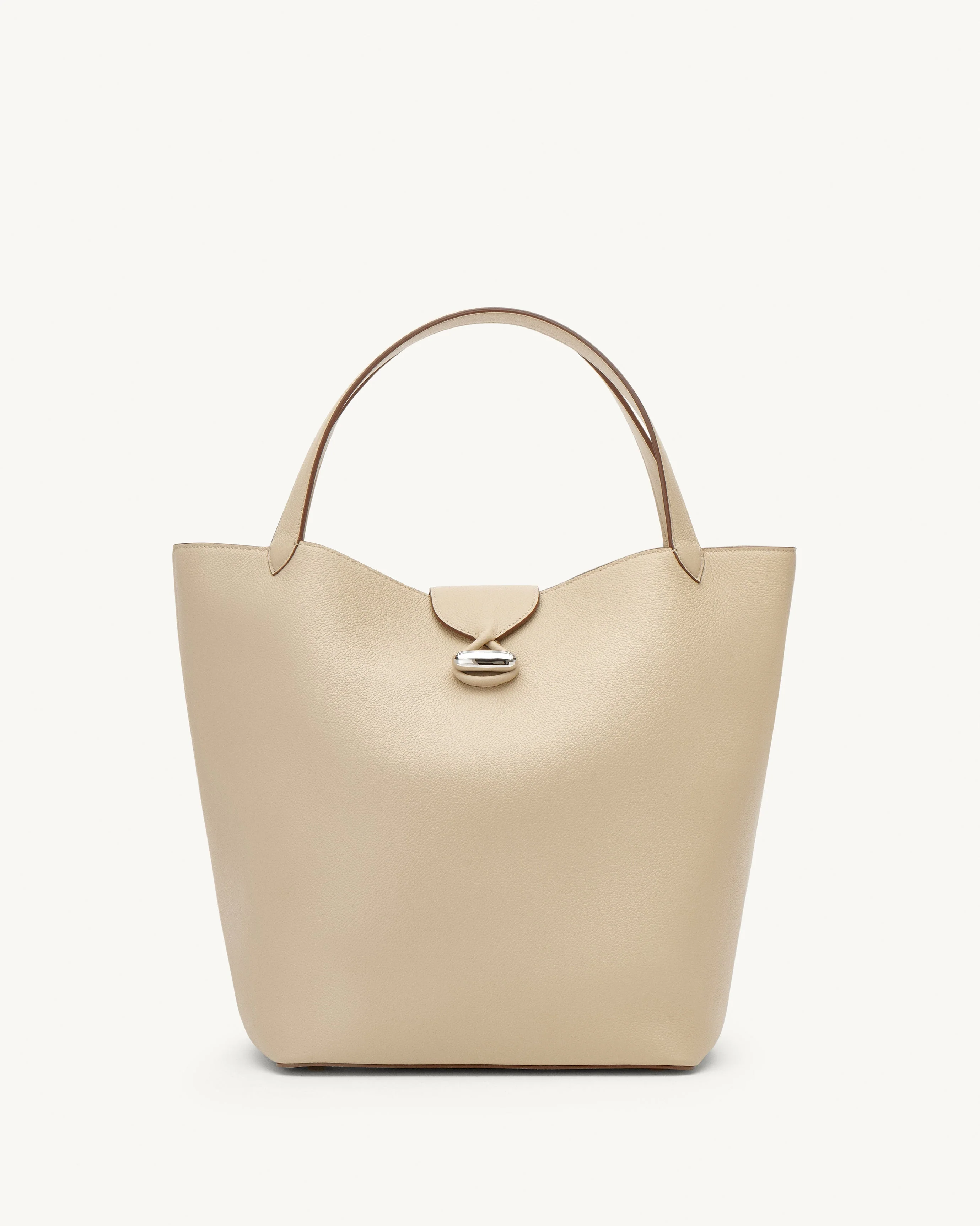 SAVETTE - Anello Tote in Bone Grained Leather