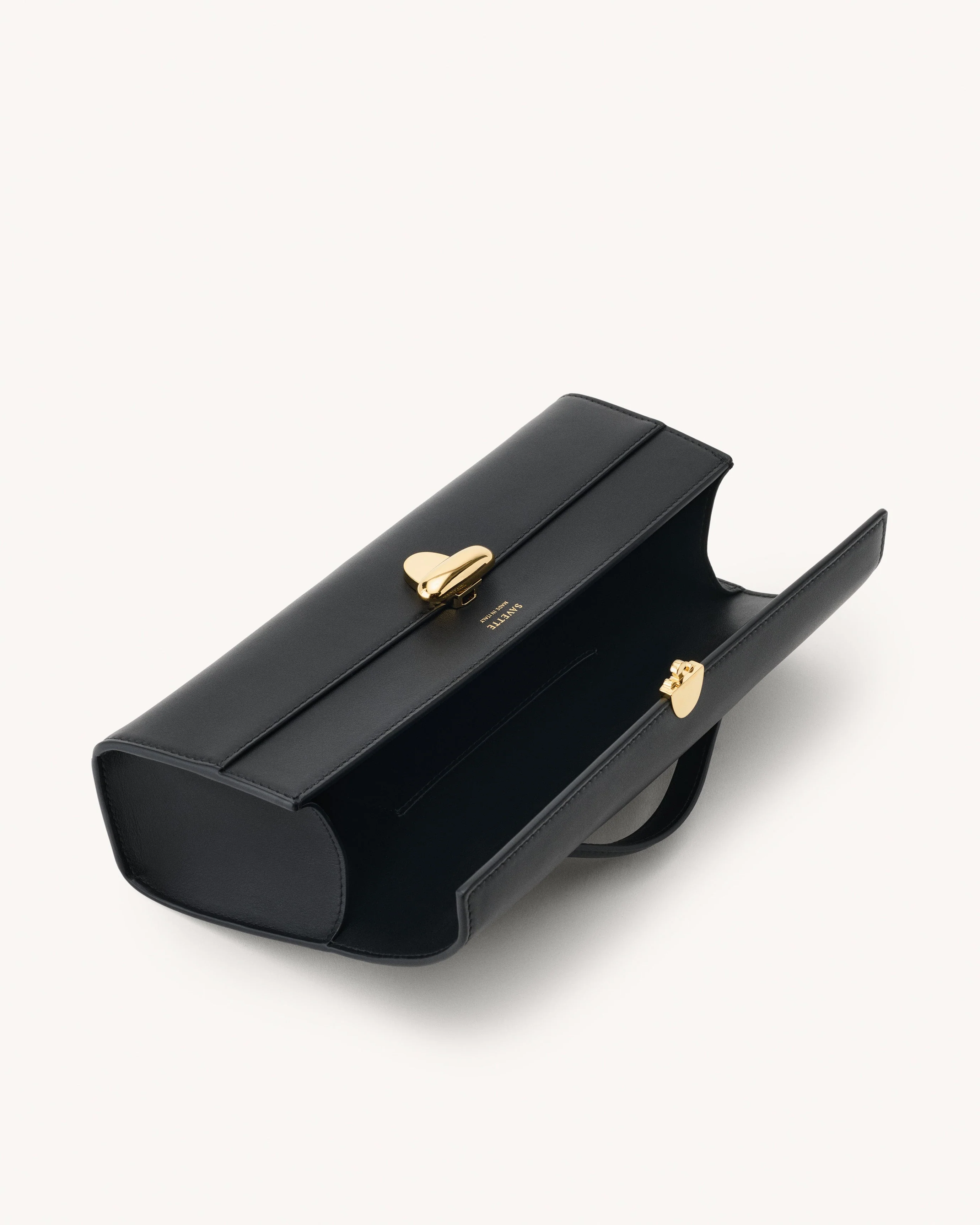 SAVETTE - Slim Symmetry Pochette in Black Leather - Image 3
