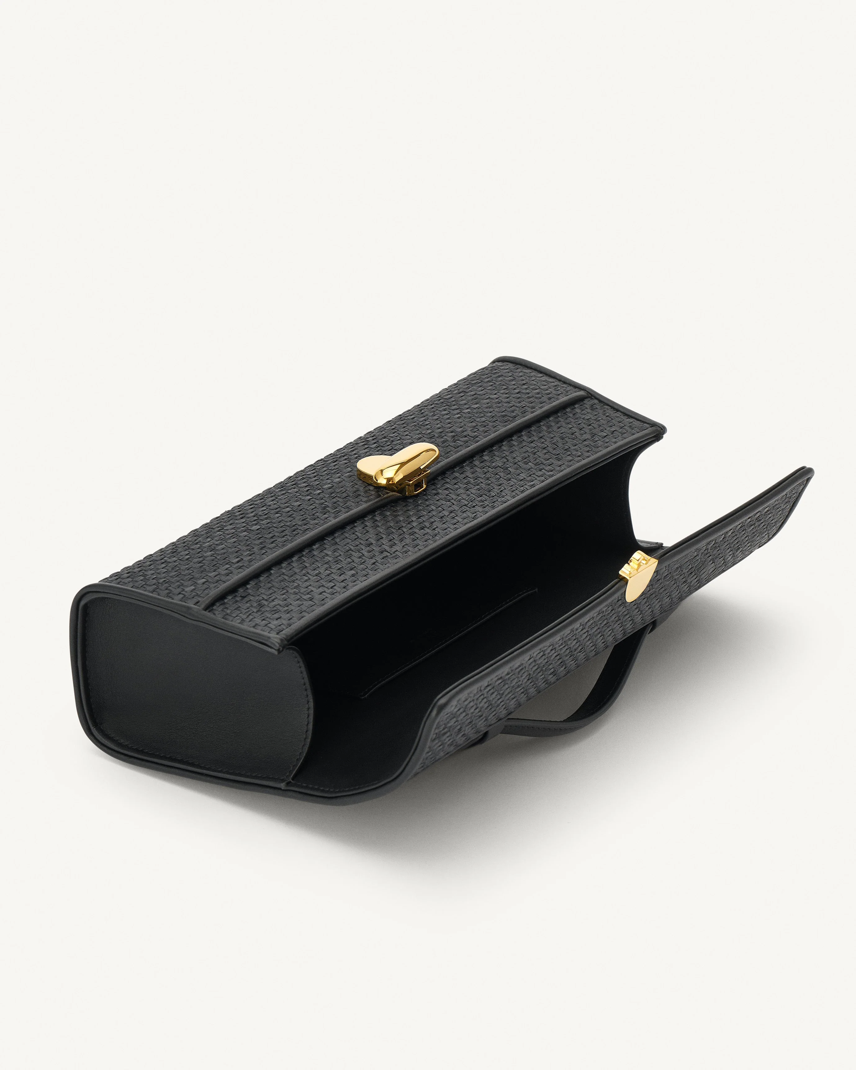 SAVETTE - Slim Symmetry Pochette in Black Raffia - Image 3