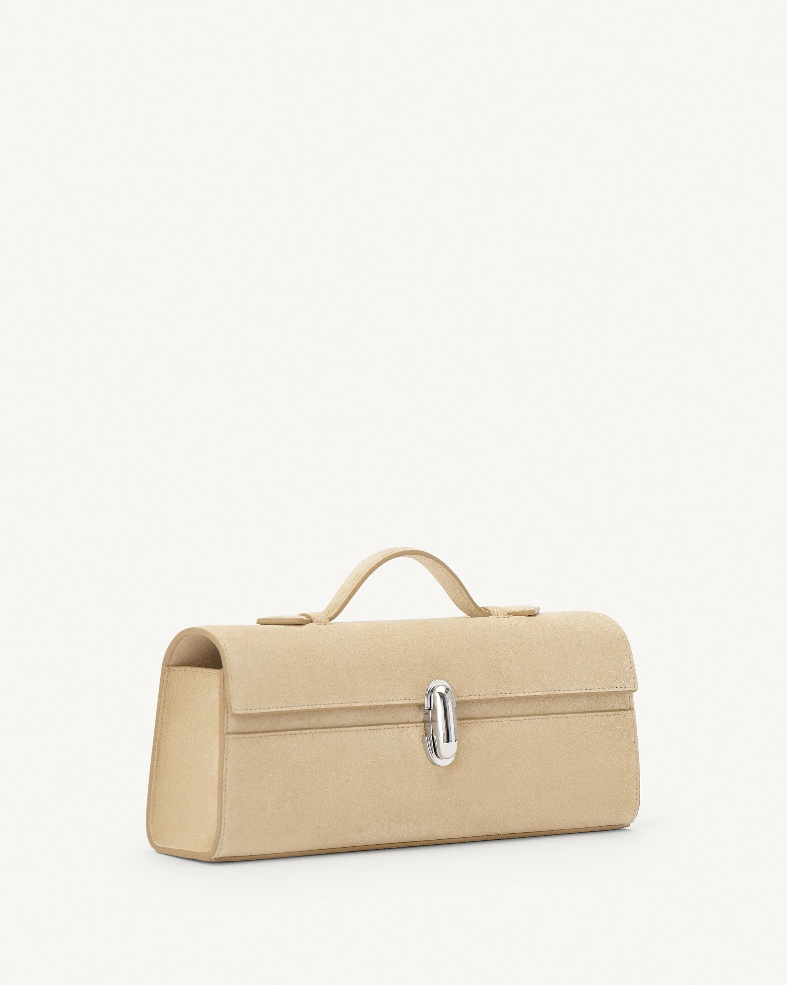 SAVETTE - Slim Symmetry Pochette in Flax Suede - Image 2