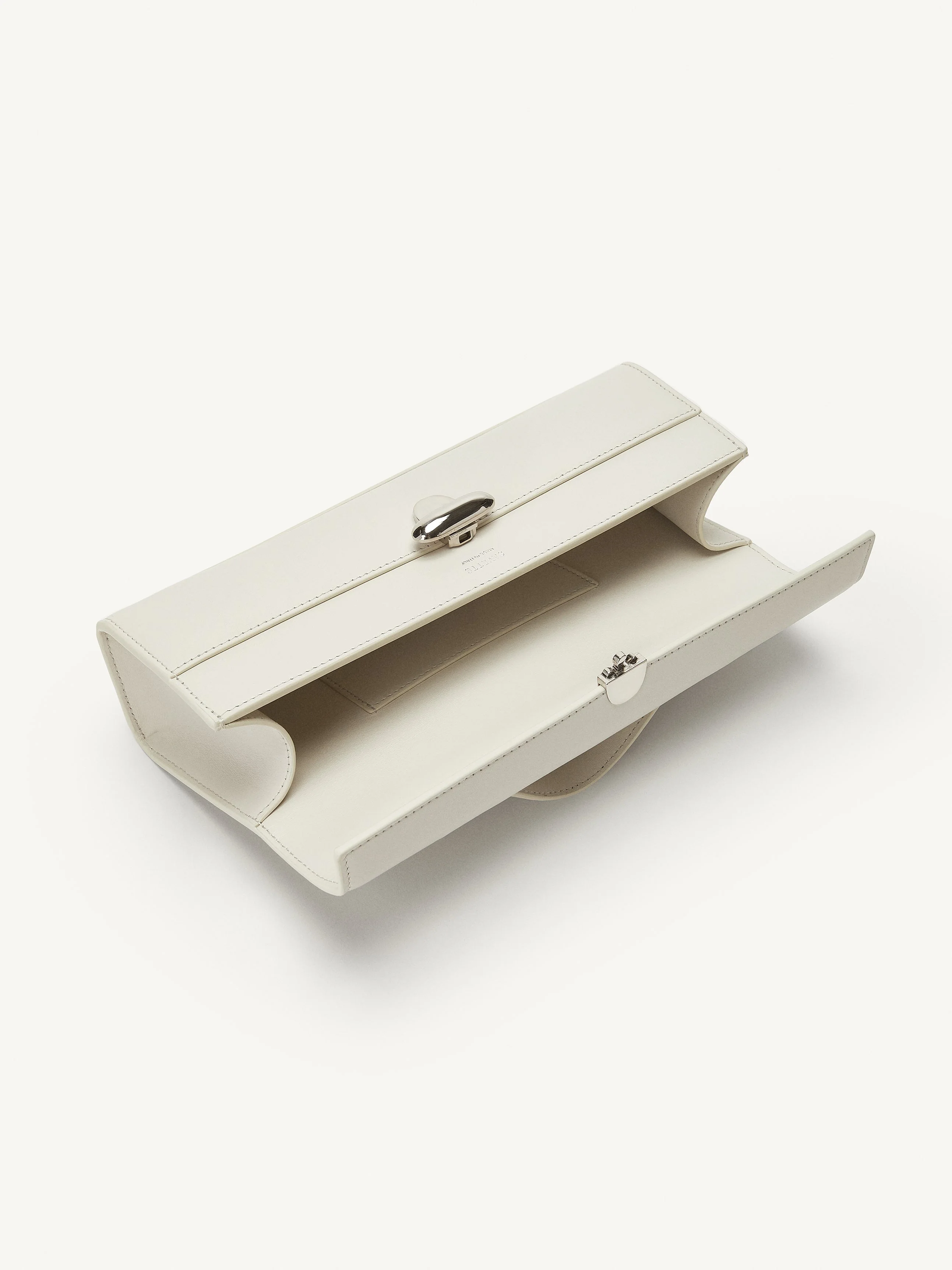 SAVETTE - Slim Symmetry Pochette in Ivory Leather - Image 3