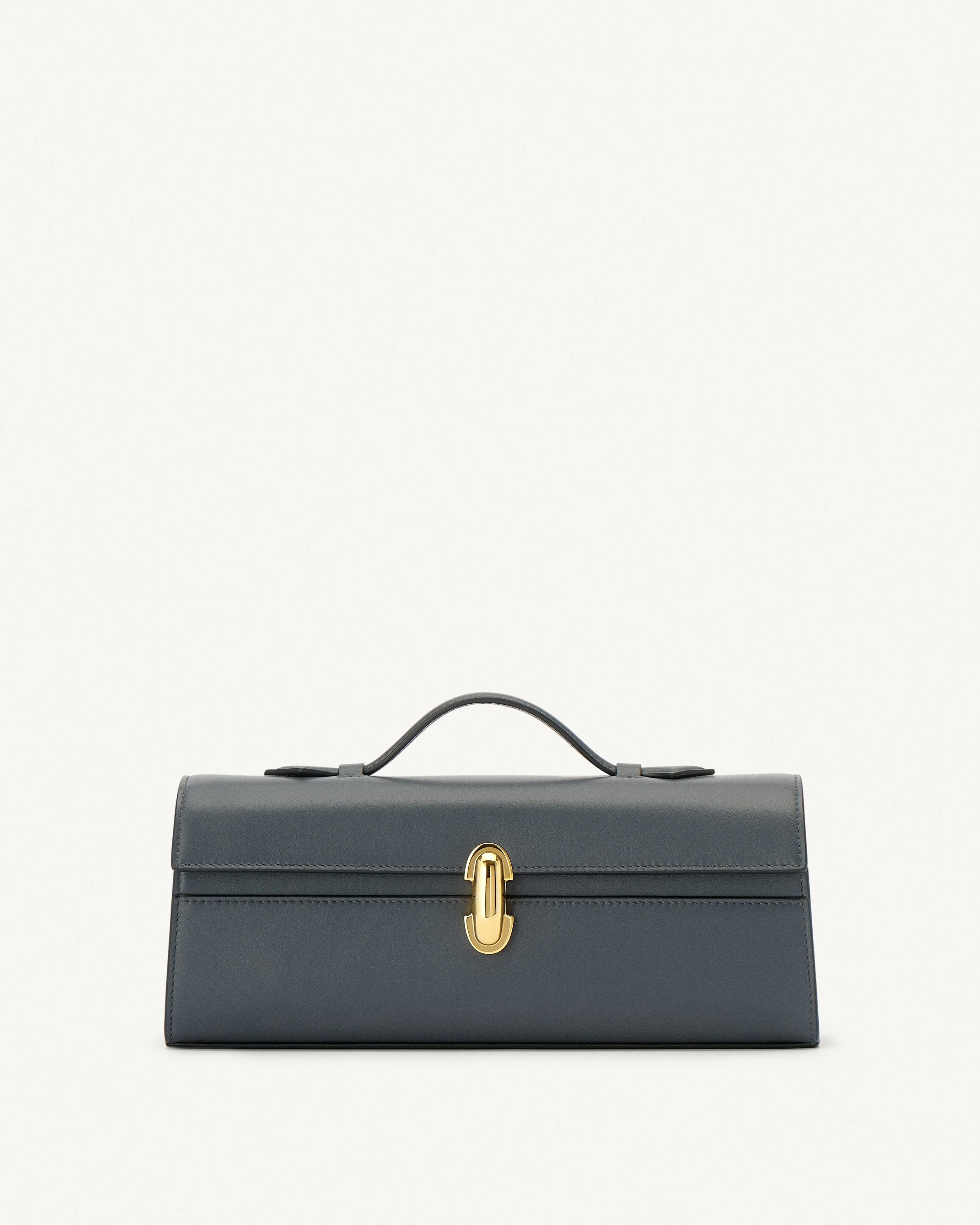 SAVETTE - Slim Symmetry Pochette in Storm Leather