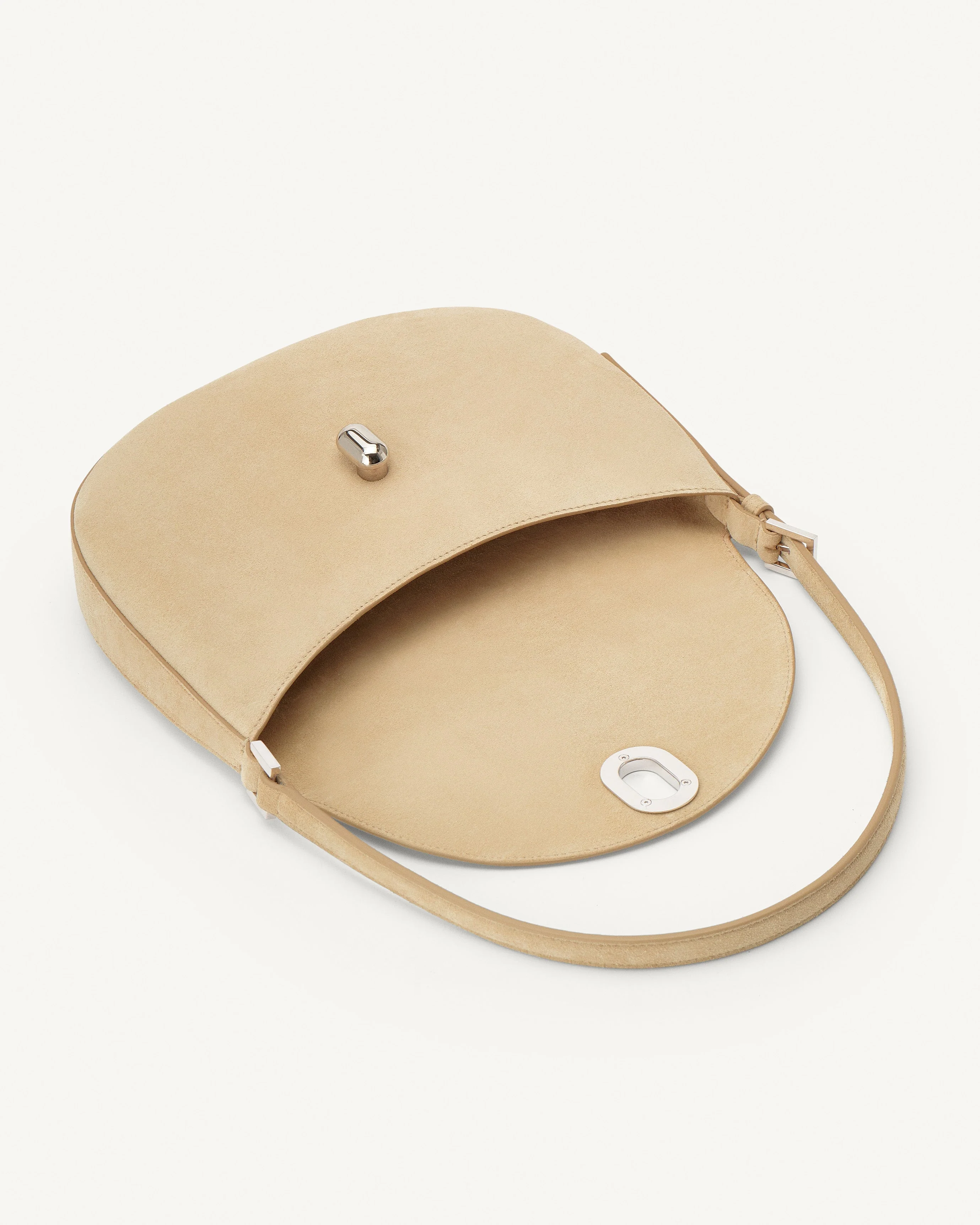 SAVETTE - Small Tondo Hobo in Flax Suede - Image 3