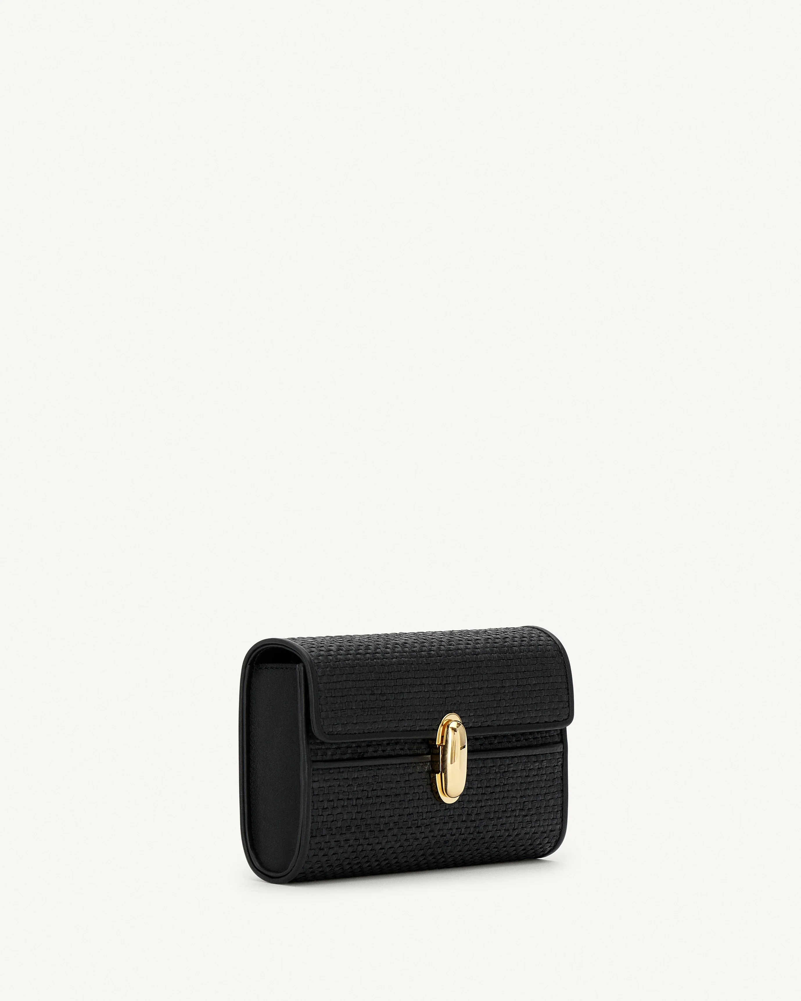 SAVETTE - Symmetry Mini Bag in Black Raffia - Image 2