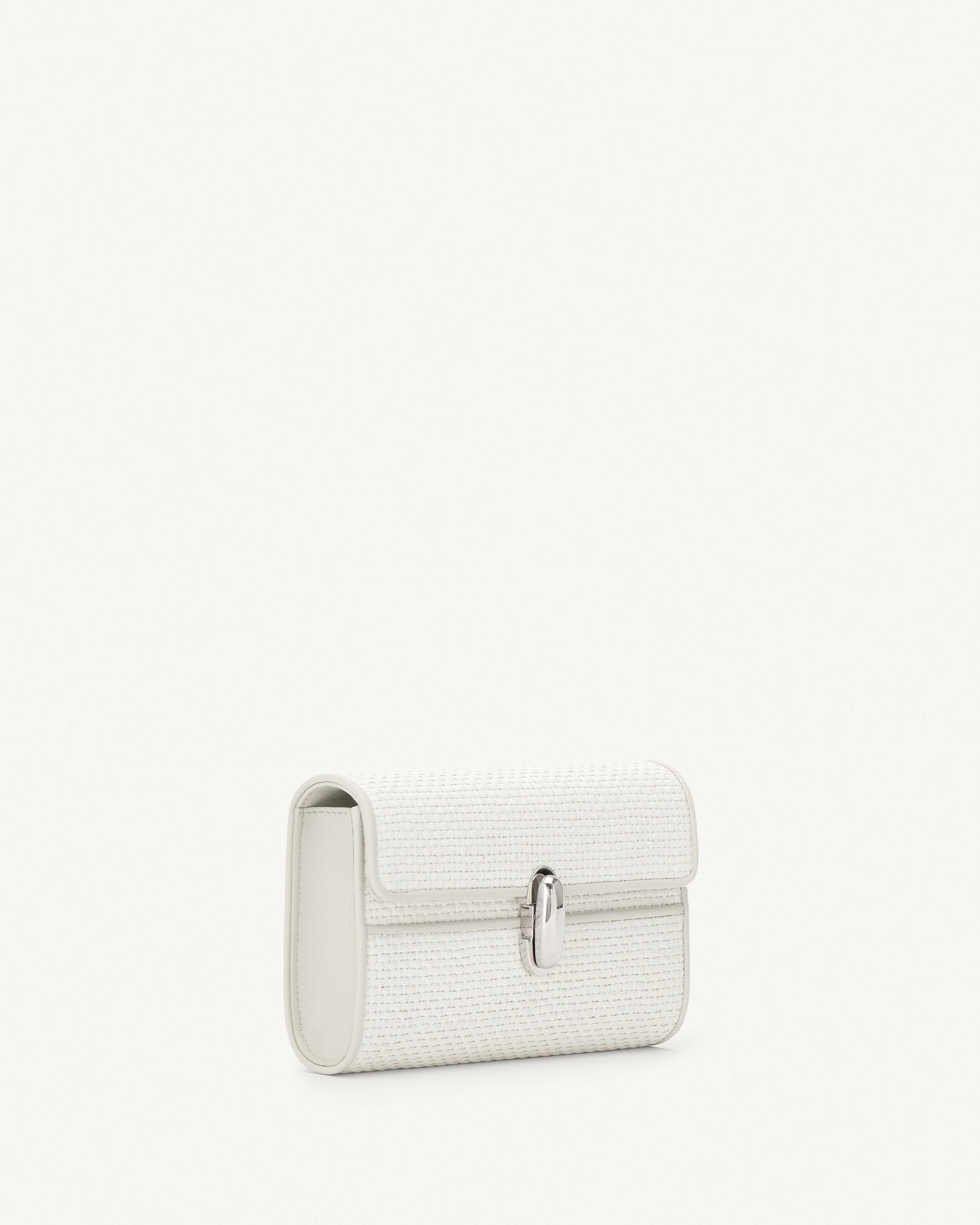 SAVETTE - Symmetry Mini Bag in Ivory Raffia - Image 2