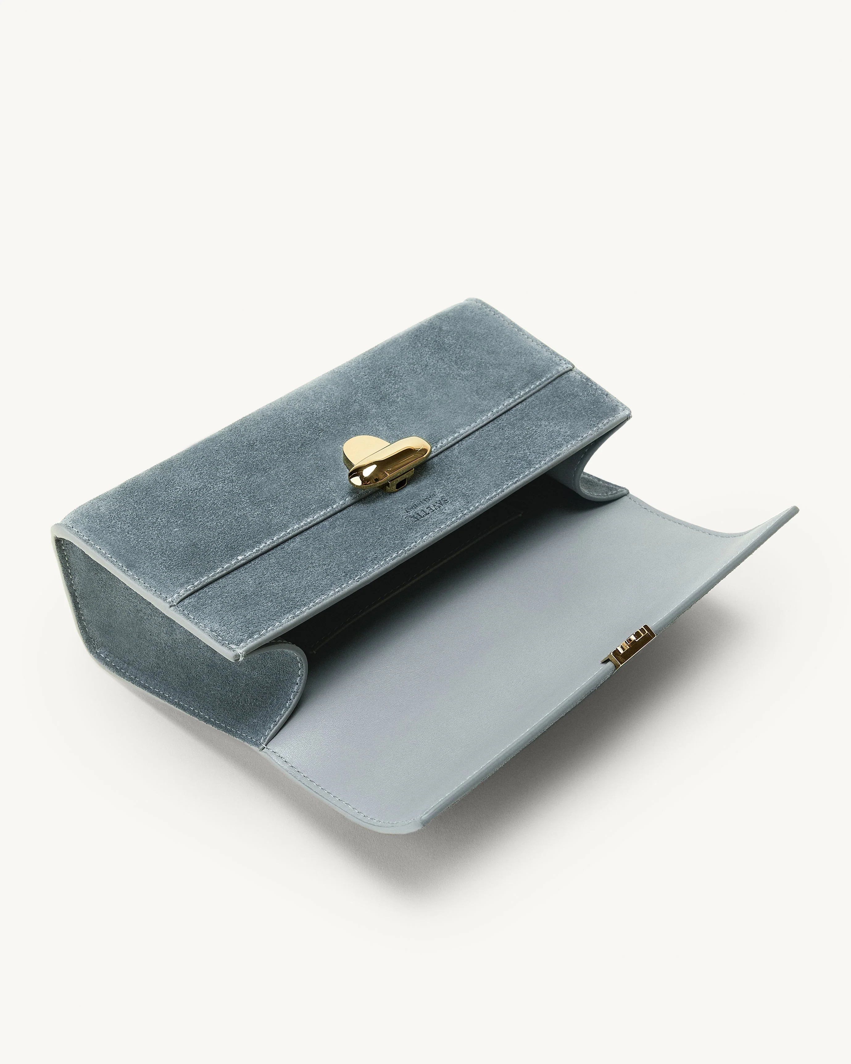 SAVETTE - Symmetry Pochette in Denim Suede - Image 3