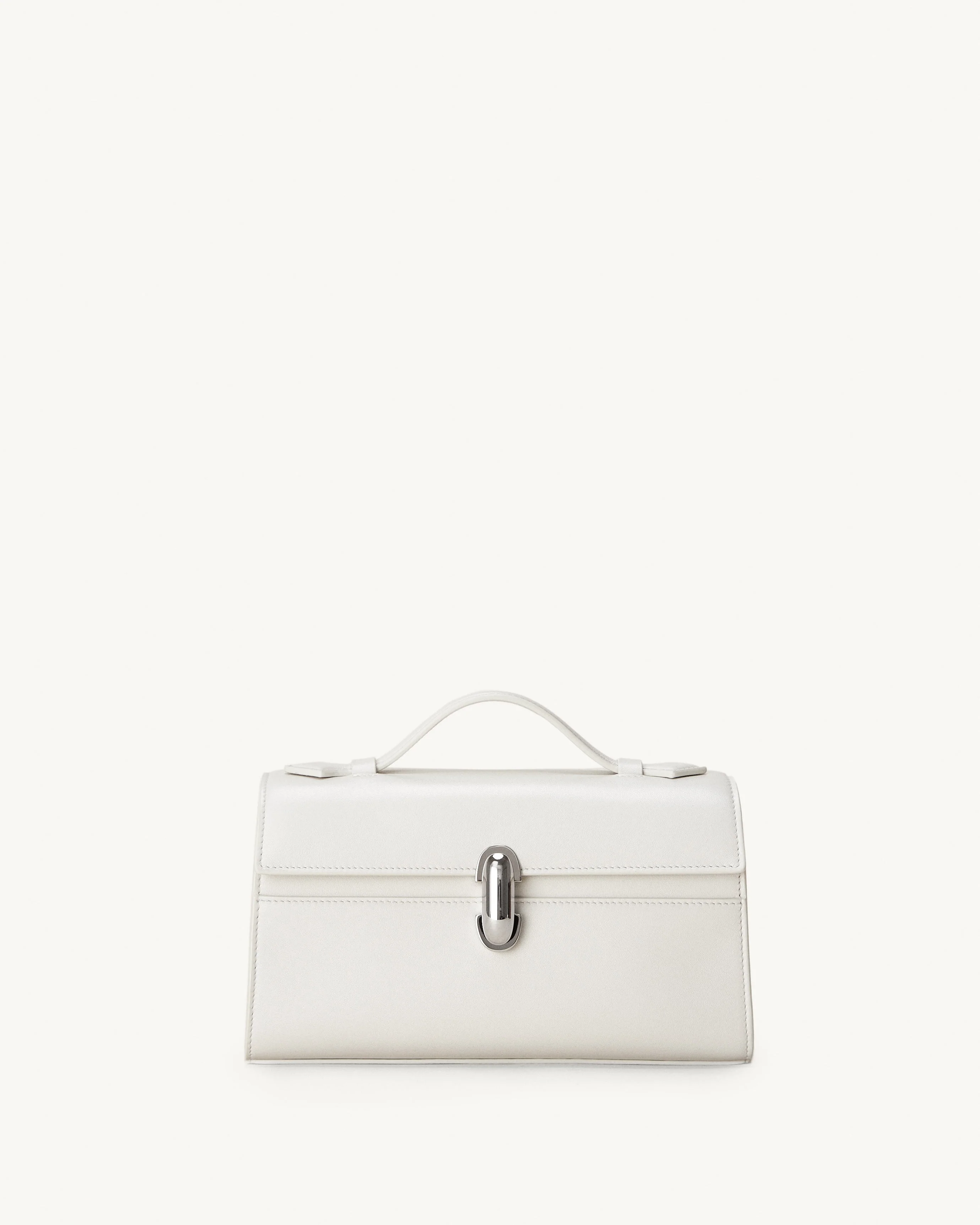SAVETTE - Symmetry Pochette in Ivory Leather