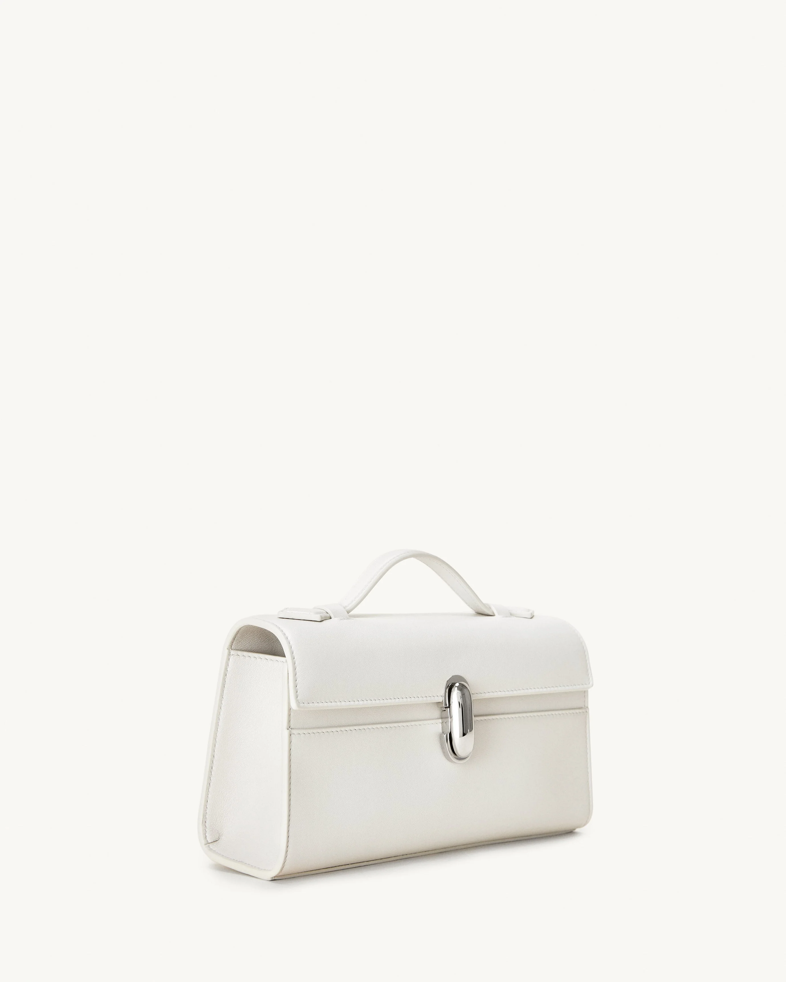 SAVETTE - Symmetry Pochette in Ivory Leather - Image 2