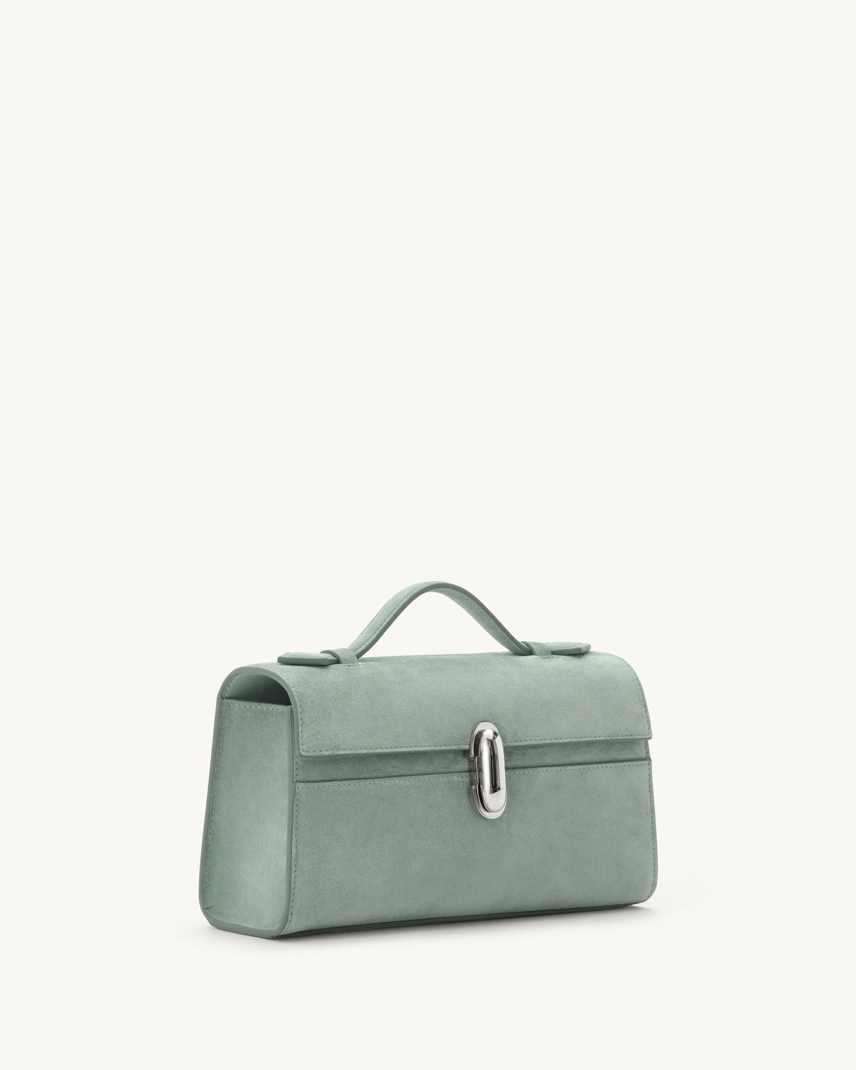 SAVETTE - Symmetry Pochette in Mist Suede - Image 2