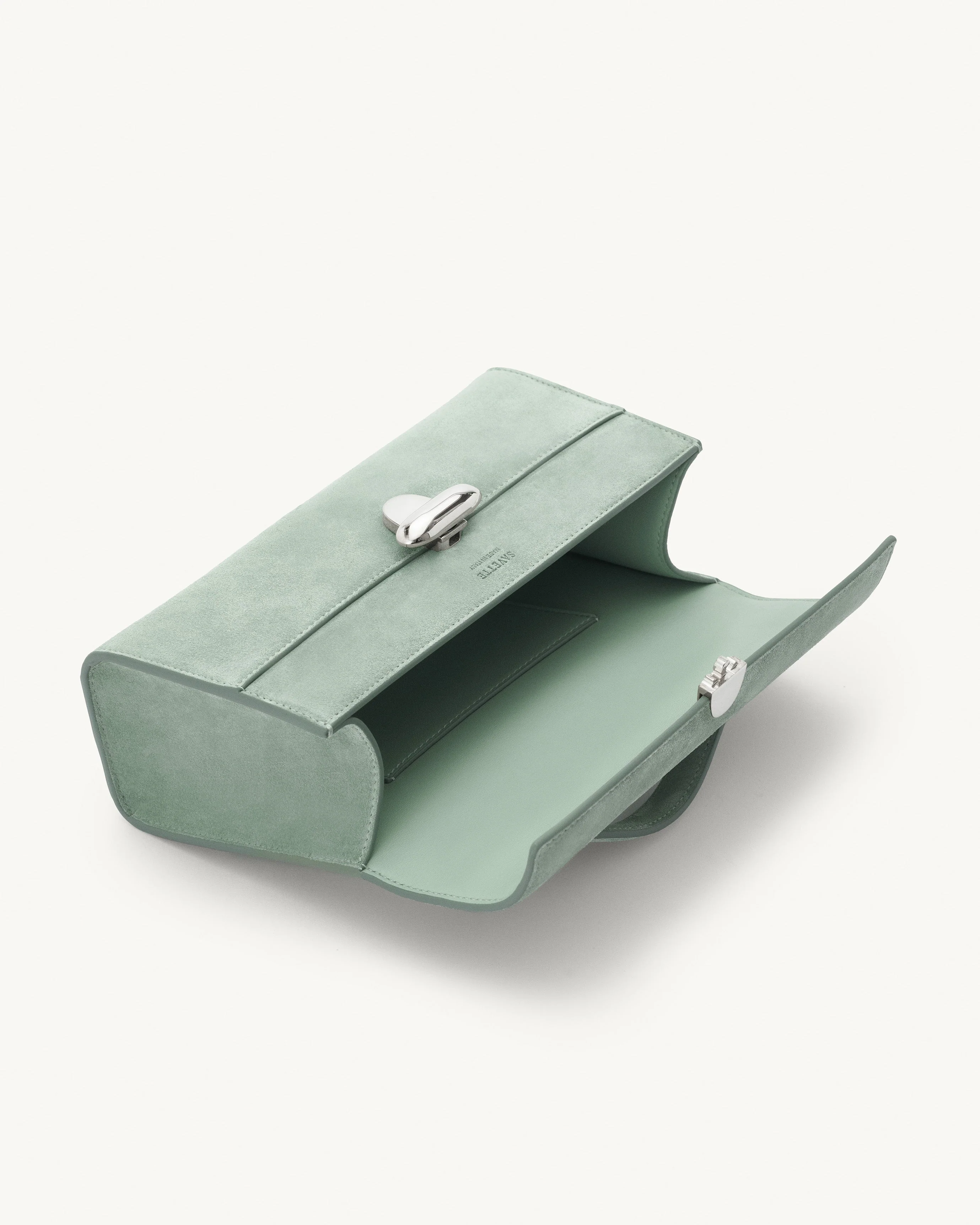 SAVETTE - Symmetry Pochette in Mist Suede - Image 3