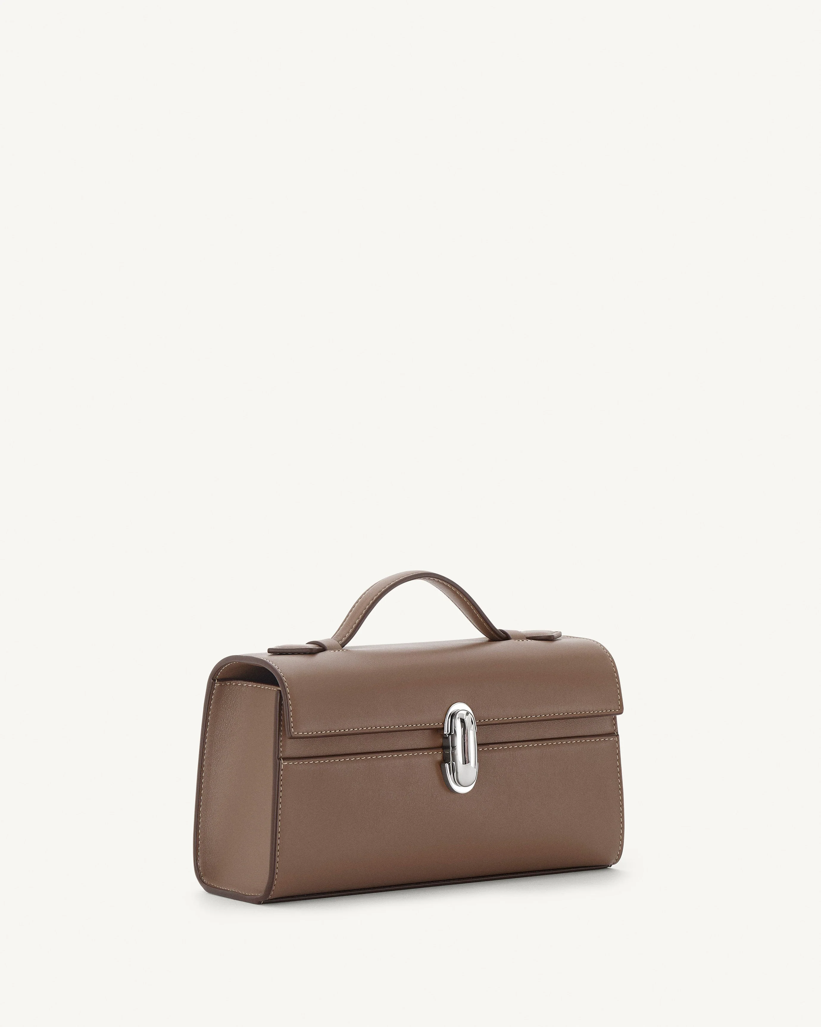 SAVETTE - Symmetry Pochette in Taupe Leather - Image 2