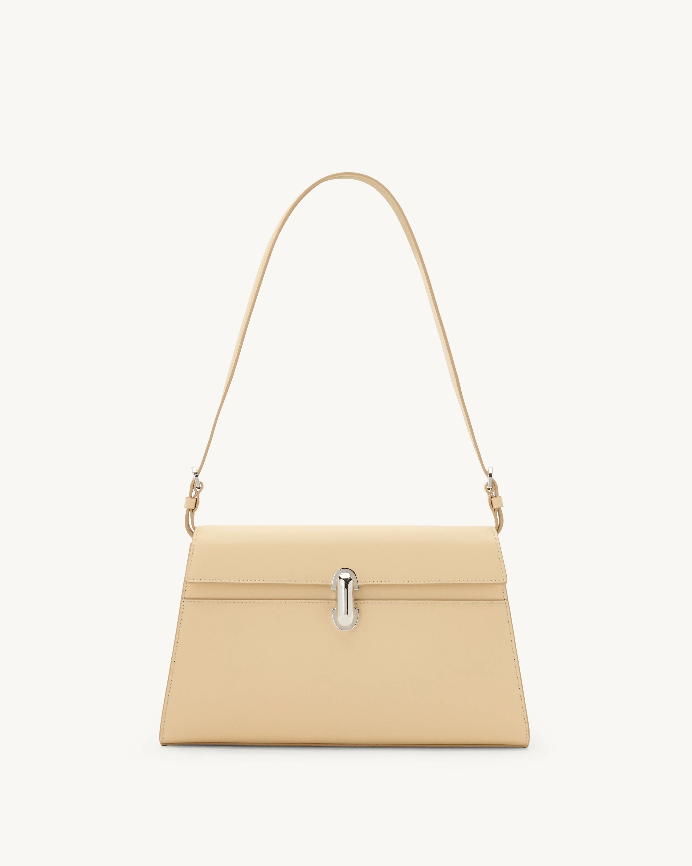 SAVETTE - Symmetry Shoulder Bag in Ecru Leather