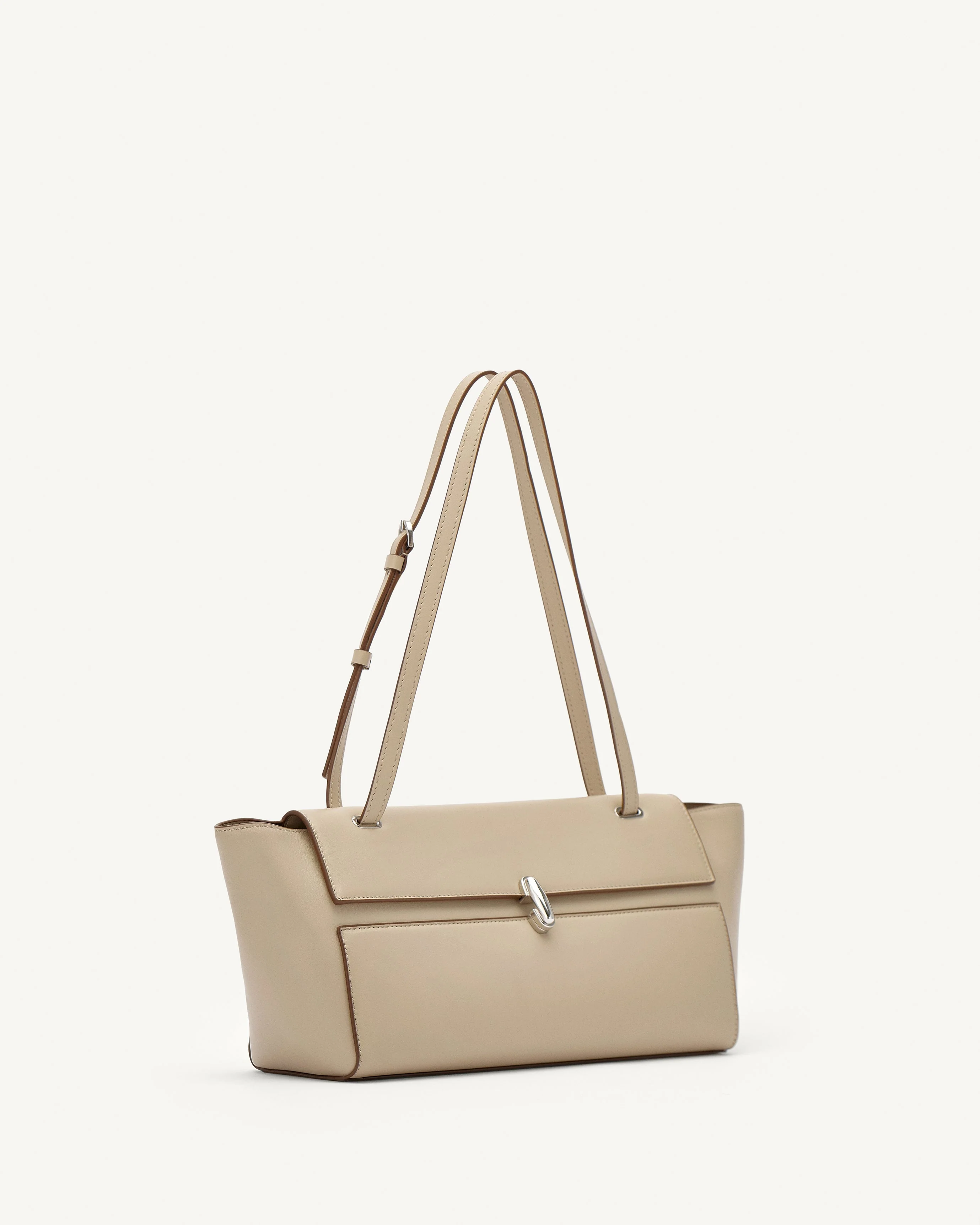 SAVETTE - Trapeze Shoulder Bag in Bone Leather - Image 2