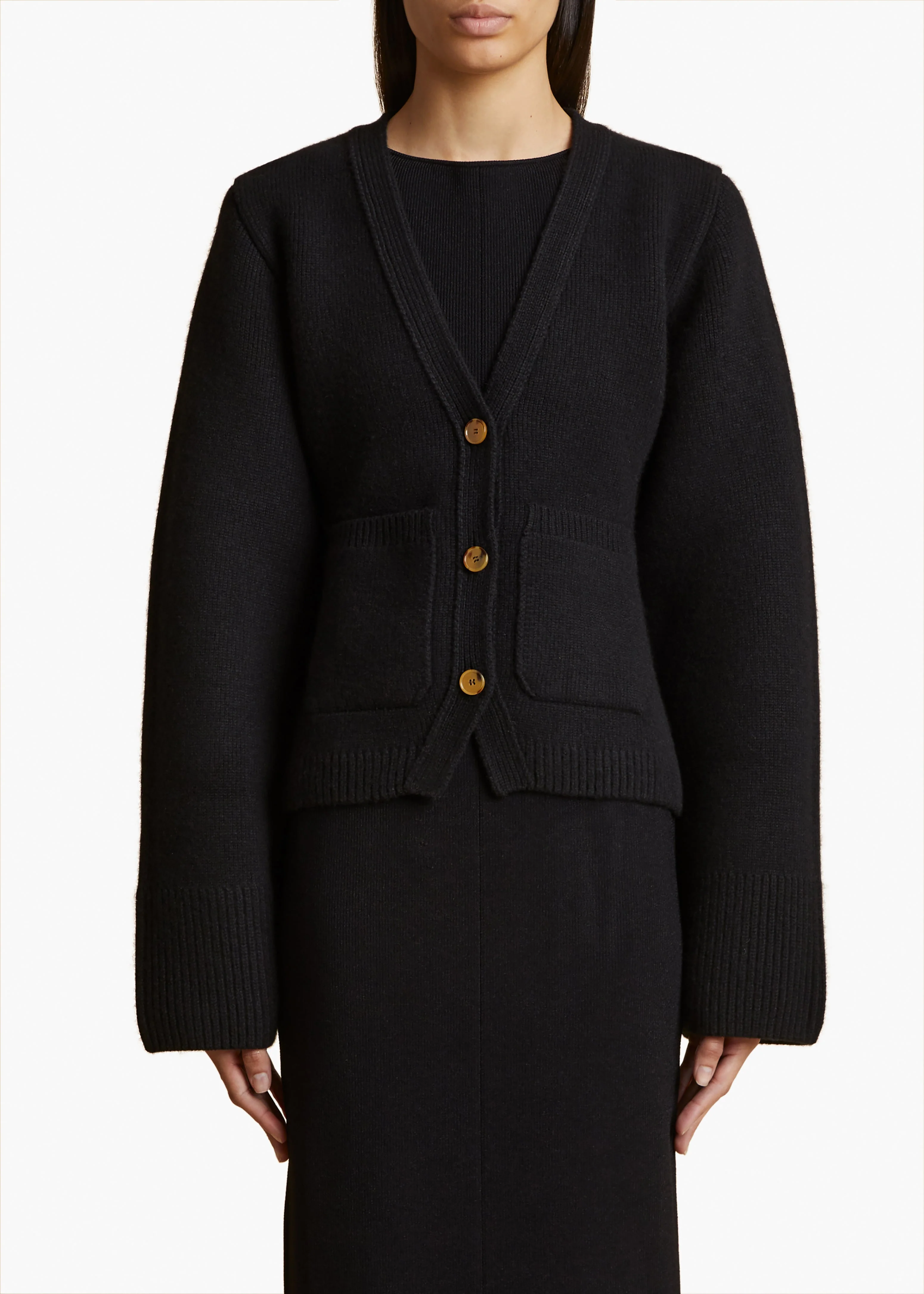 Khaite - Scarlet Cardigan in Black - Image 10