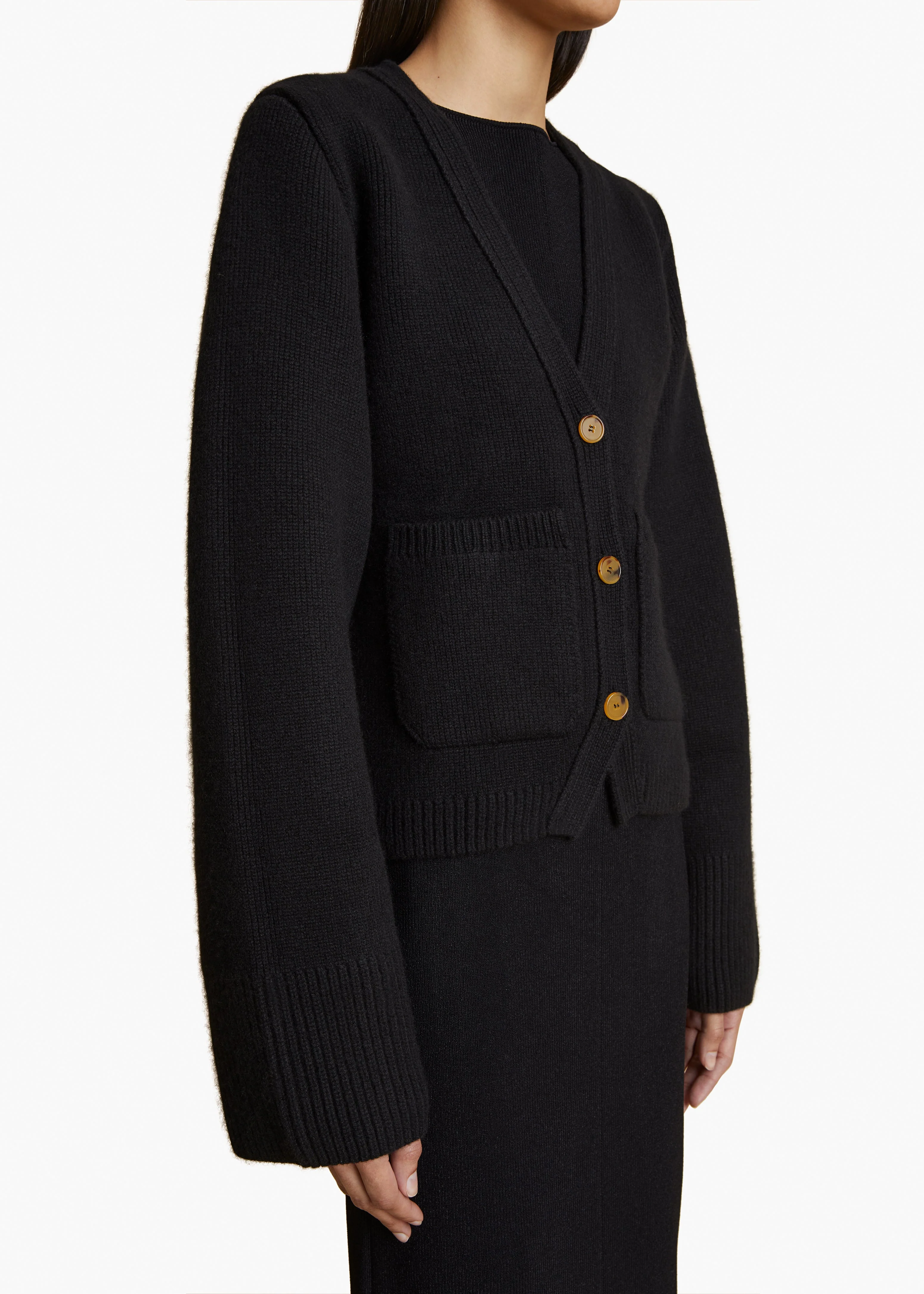 Khaite - Scarlet Cardigan in Black - Image 12