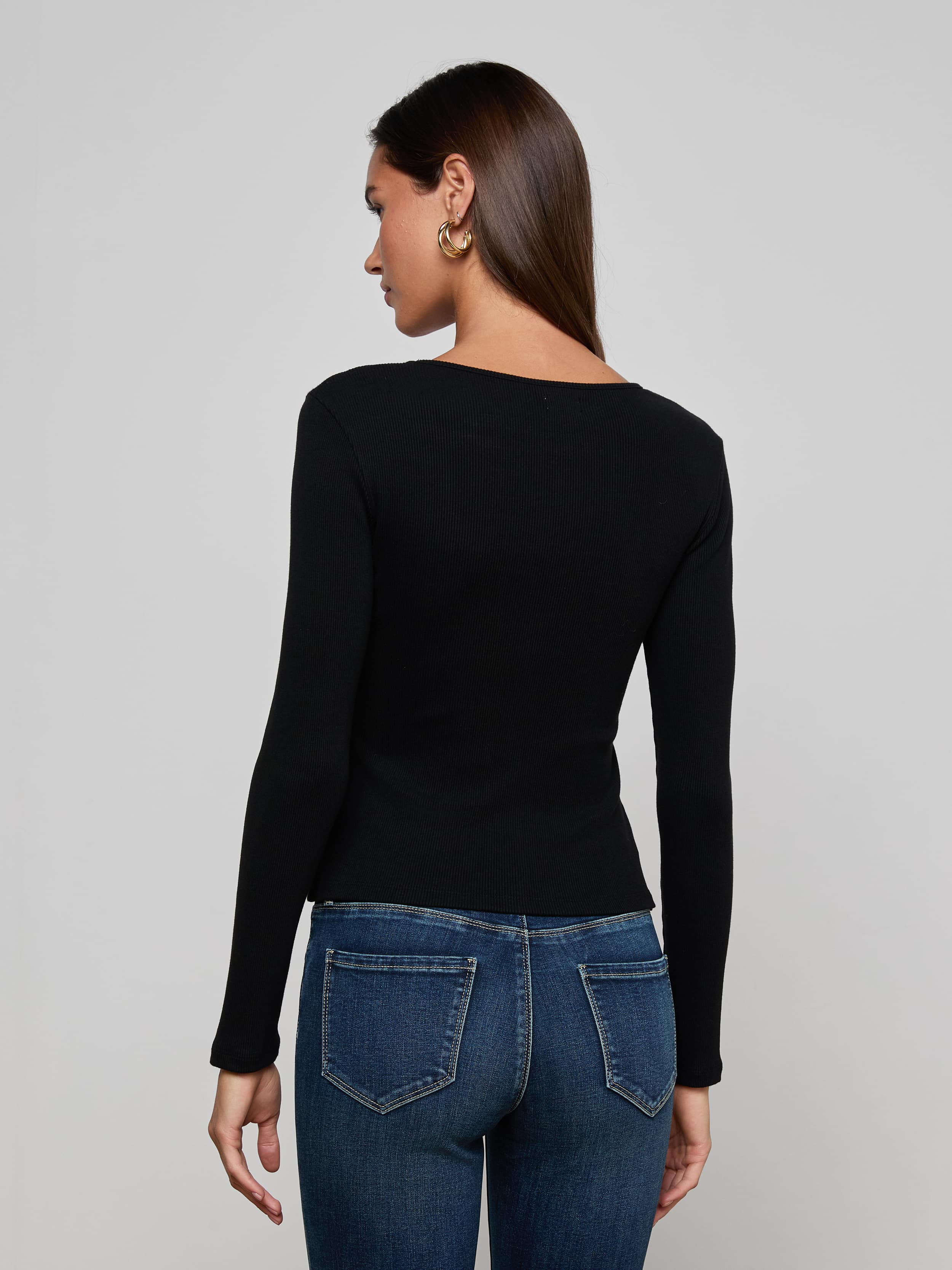 L'AGENCE - Scarlet Scoopneck Tee - Image 4