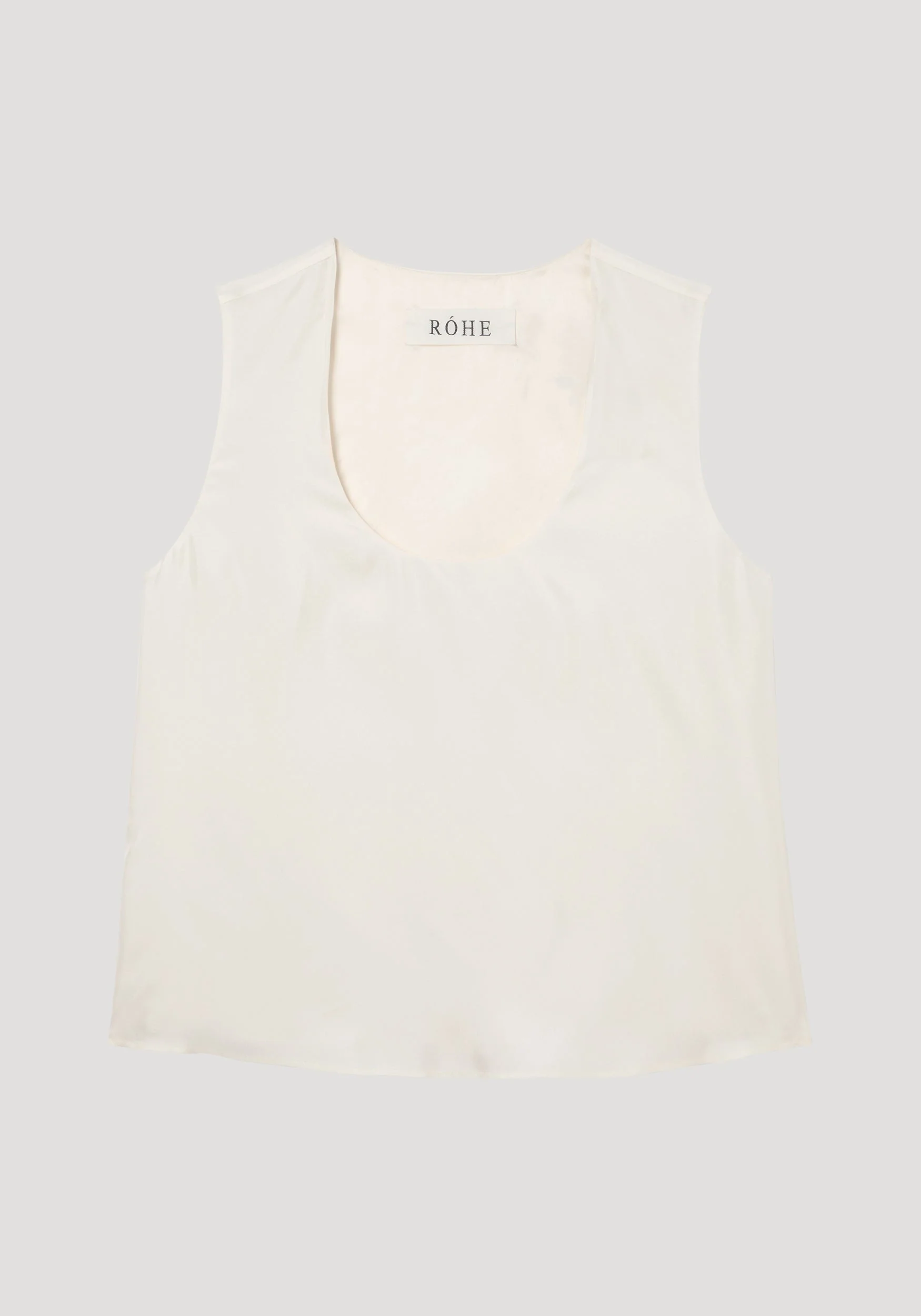 ROHE - Scoop - neck silk top | cream - Image 6
