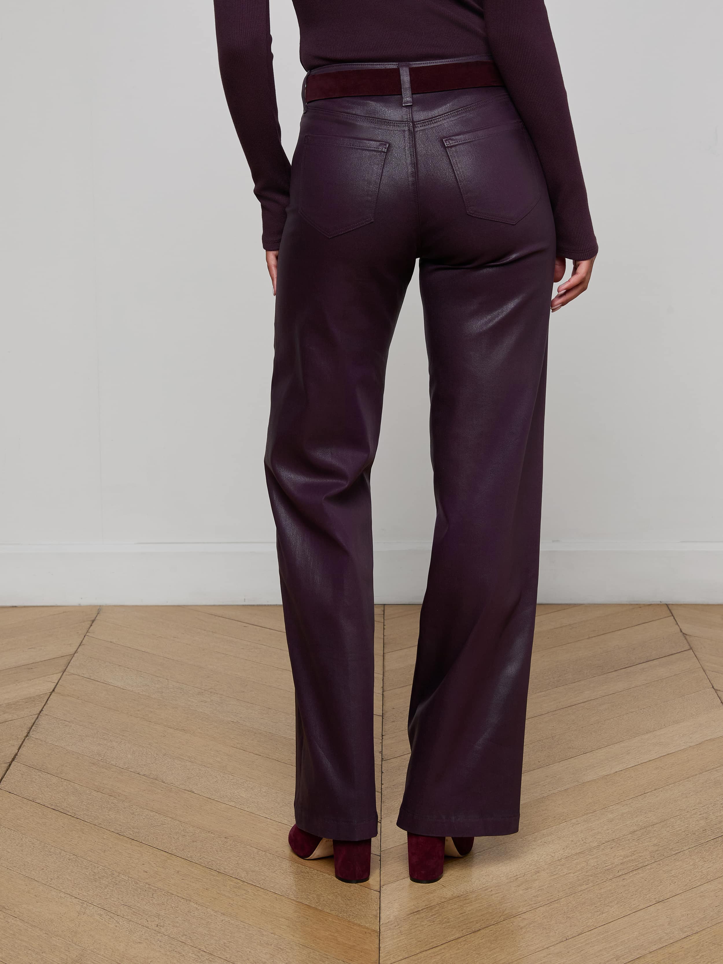 L'AGENCE - Scottie Coated Wide - Leg Jean - Image 11