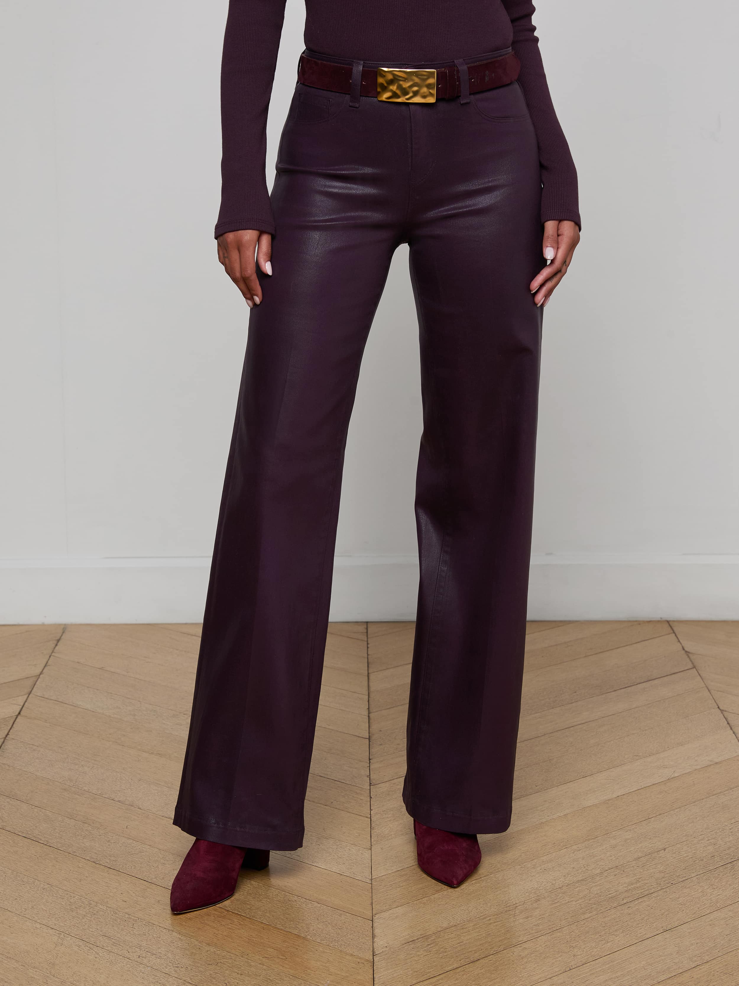 L'AGENCE - Scottie Coated Wide - Leg Jean - Image 2