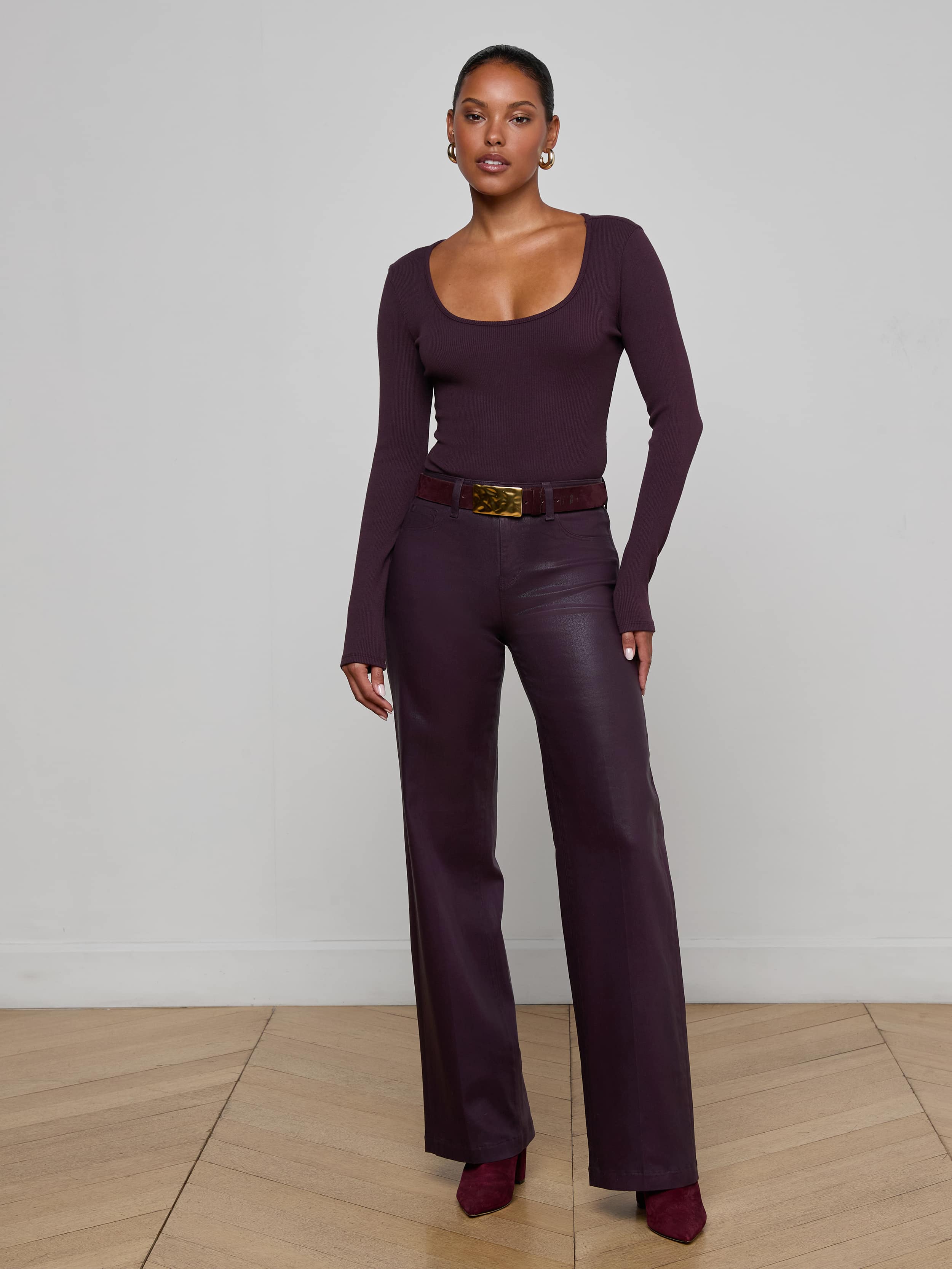 L'AGENCE - Scottie Coated Wide - Leg Jean - Image 7