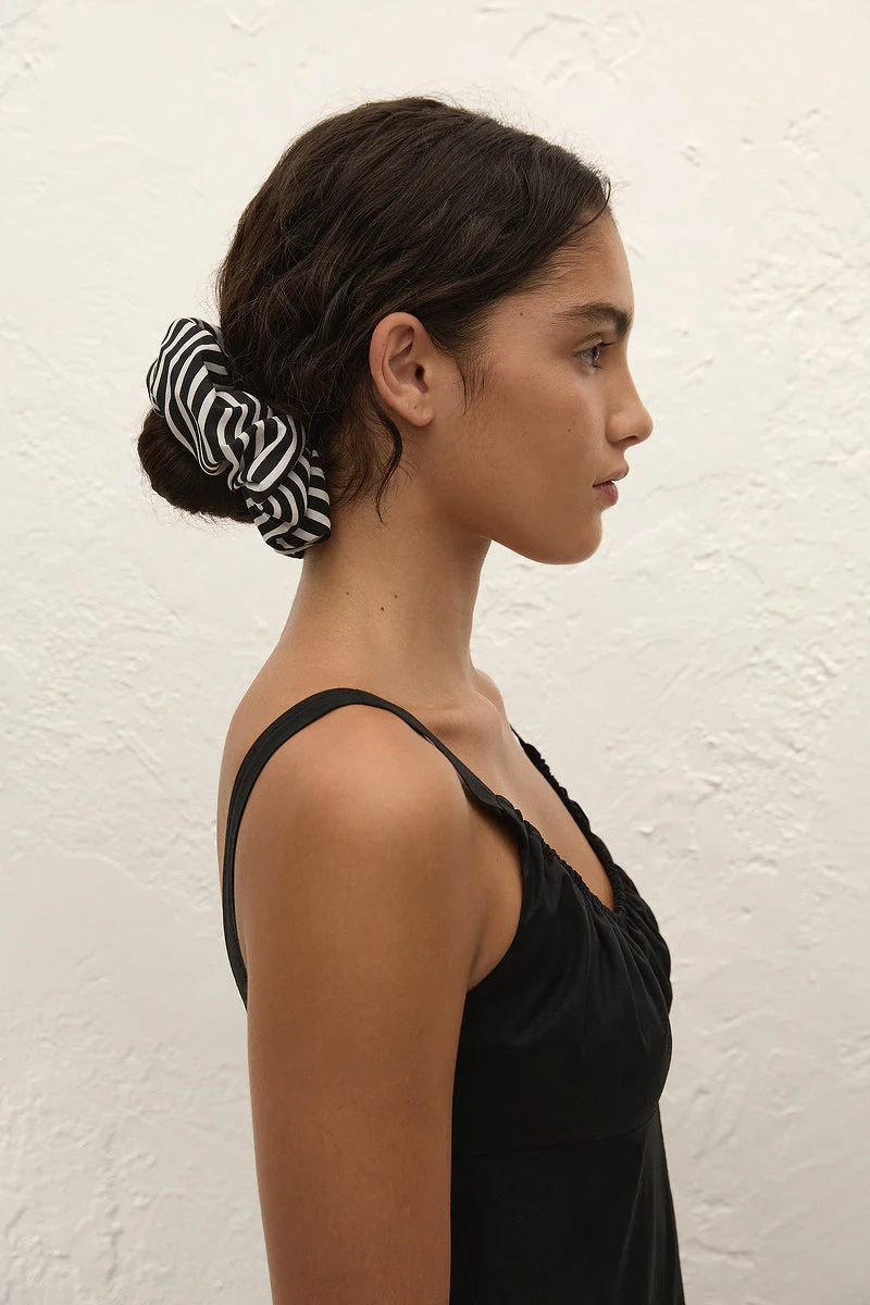 Faithfull - Hair Scrunchie Toscano Stripe Black