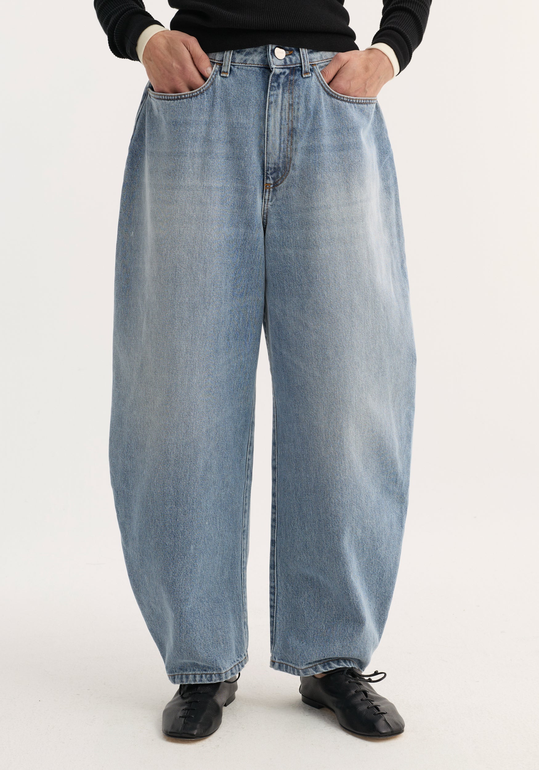 ROHE - Sculptural denim trousers | classic blue - Image 2