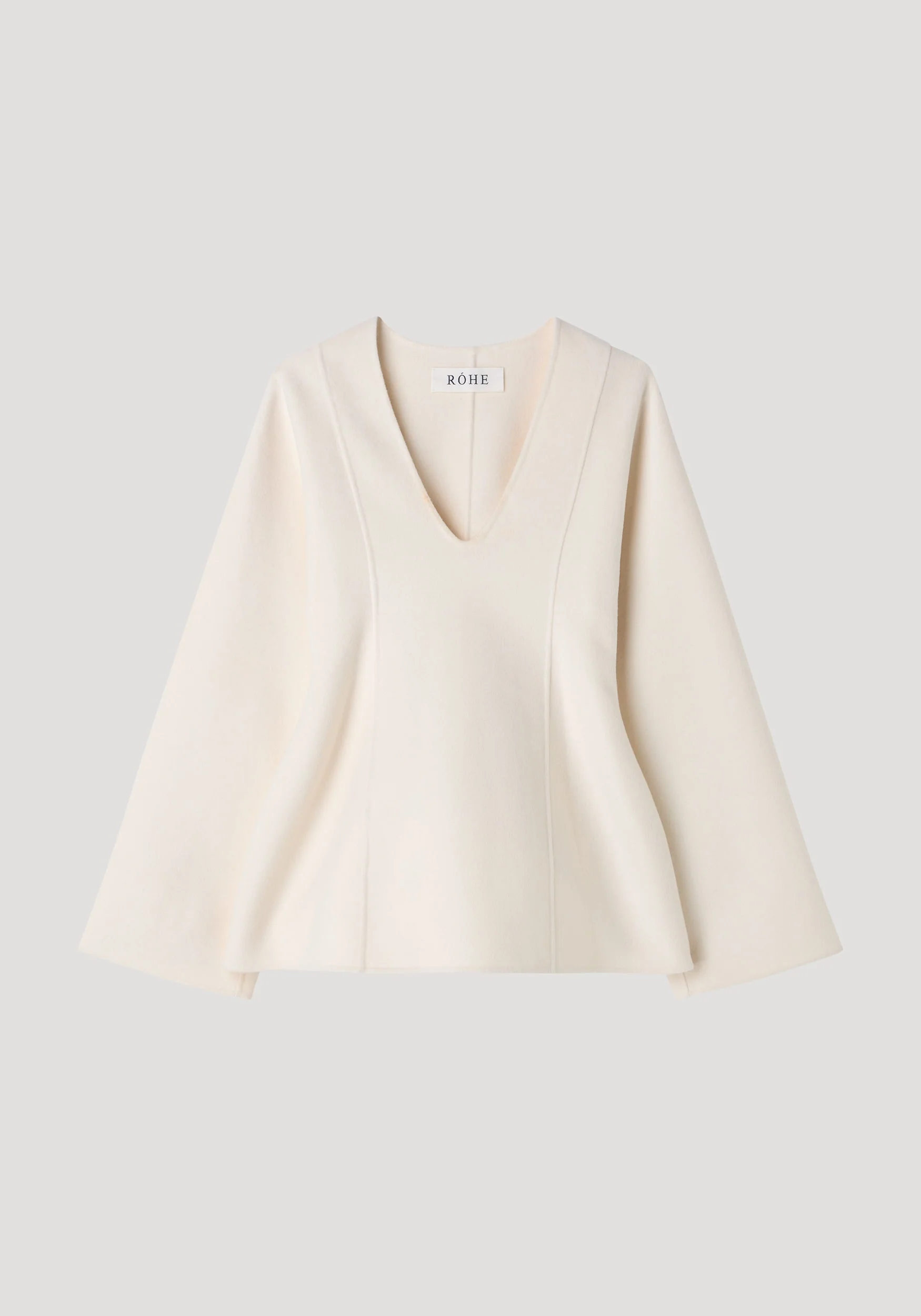 ROHE - Sculptural long sleeve top | off white - Image 6