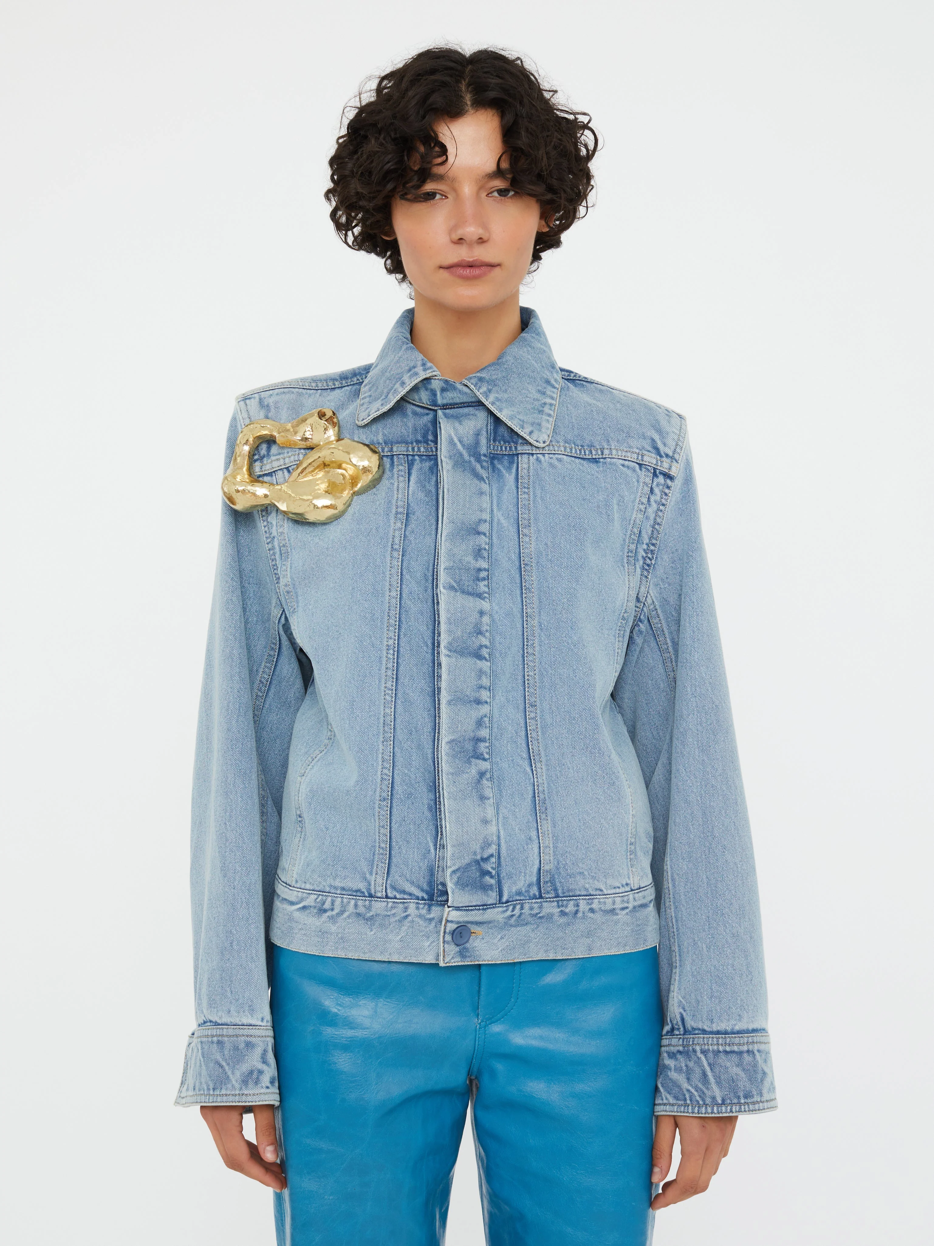 Christopher Esber - Sculptured Corsage Denim Jacket - Image 2