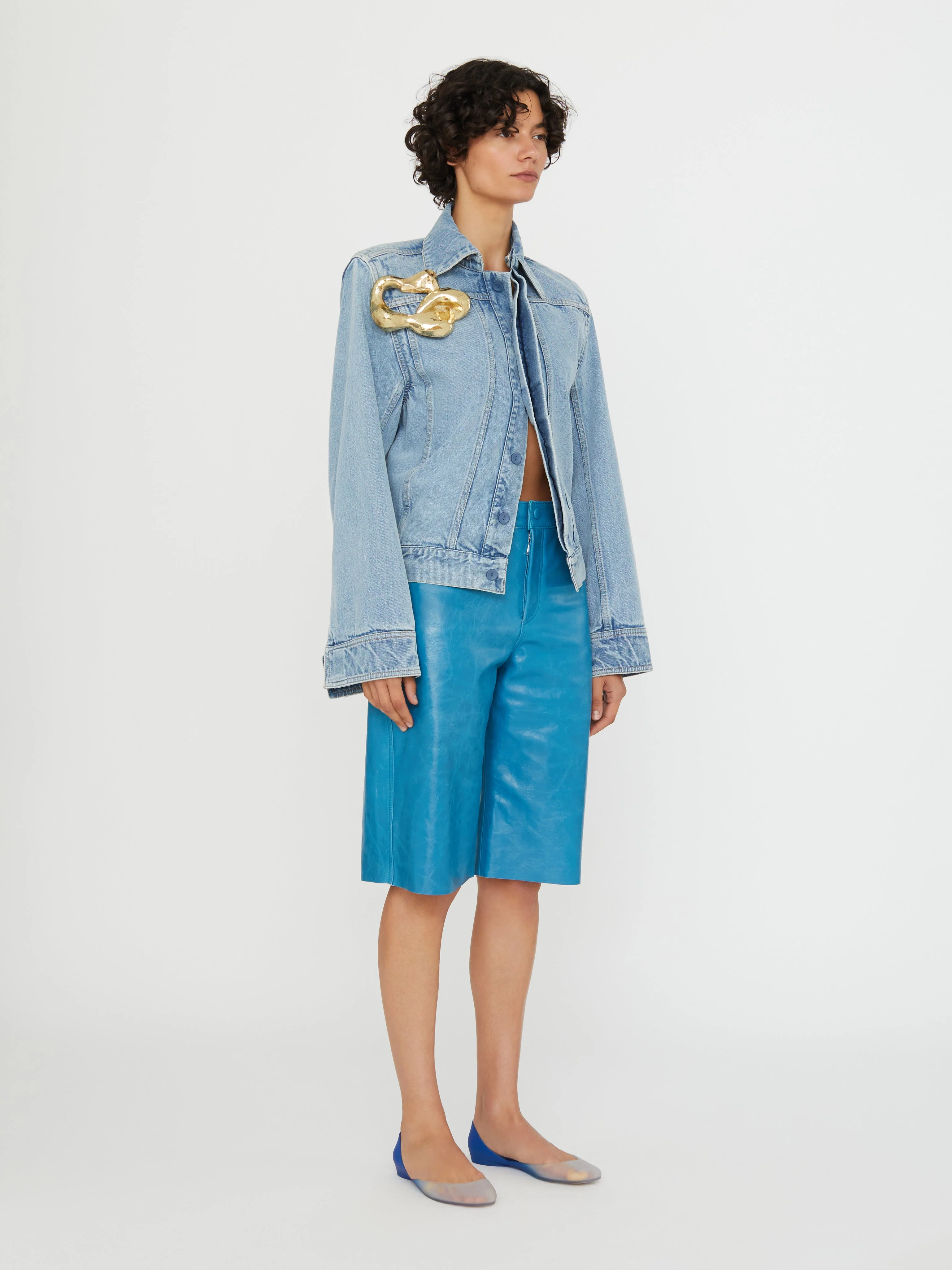 Christopher Esber - Sculptured Corsage Denim Jacket - Image 4