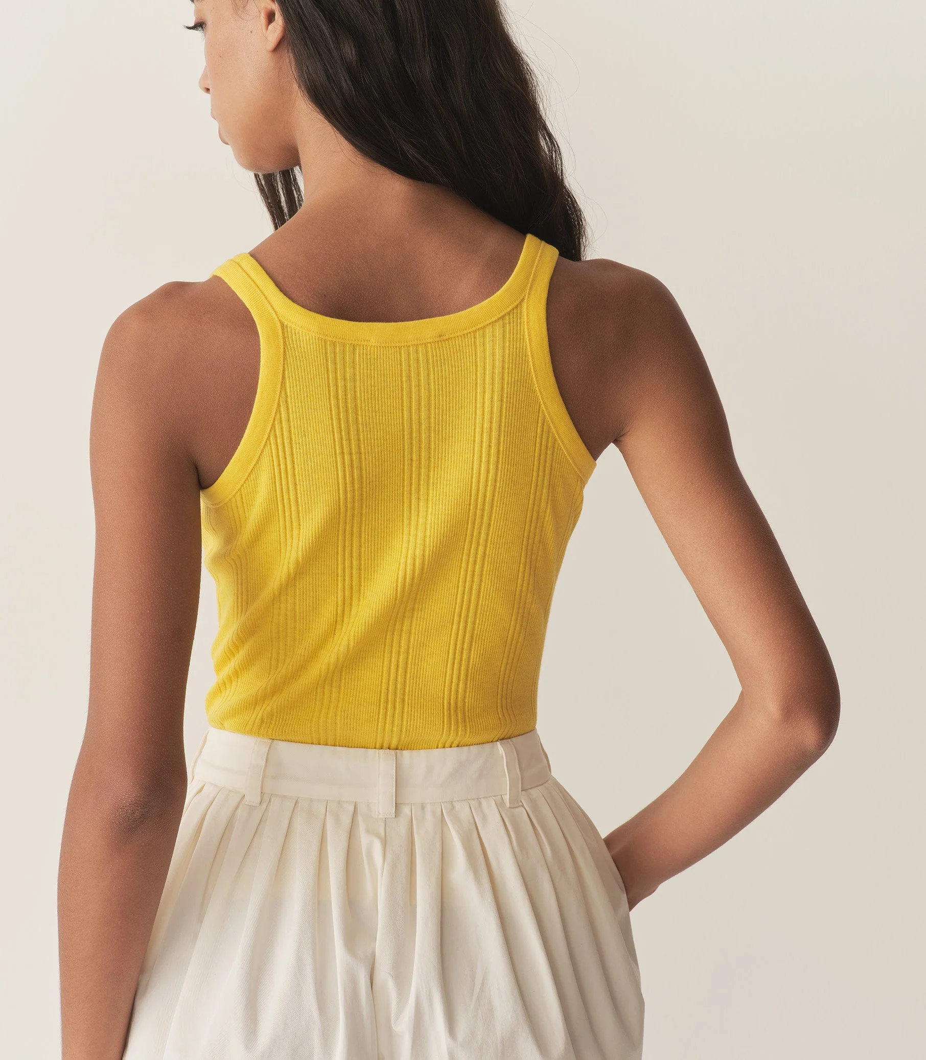 DÔEN - SEINE CASHMERE TANK -- CITRUS - Image 4