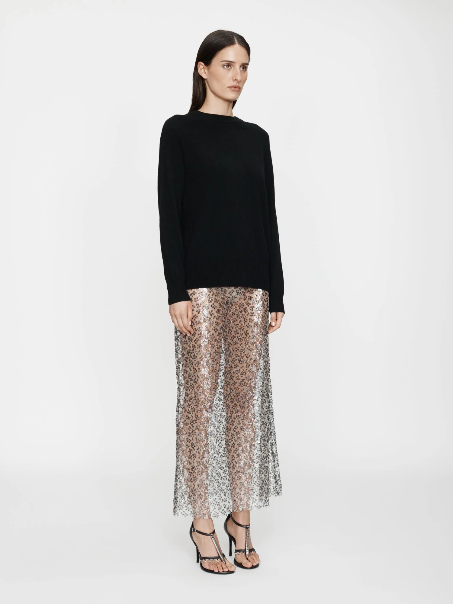 Christopher Esber - Sequinned Lace Column Skirt - Image 3