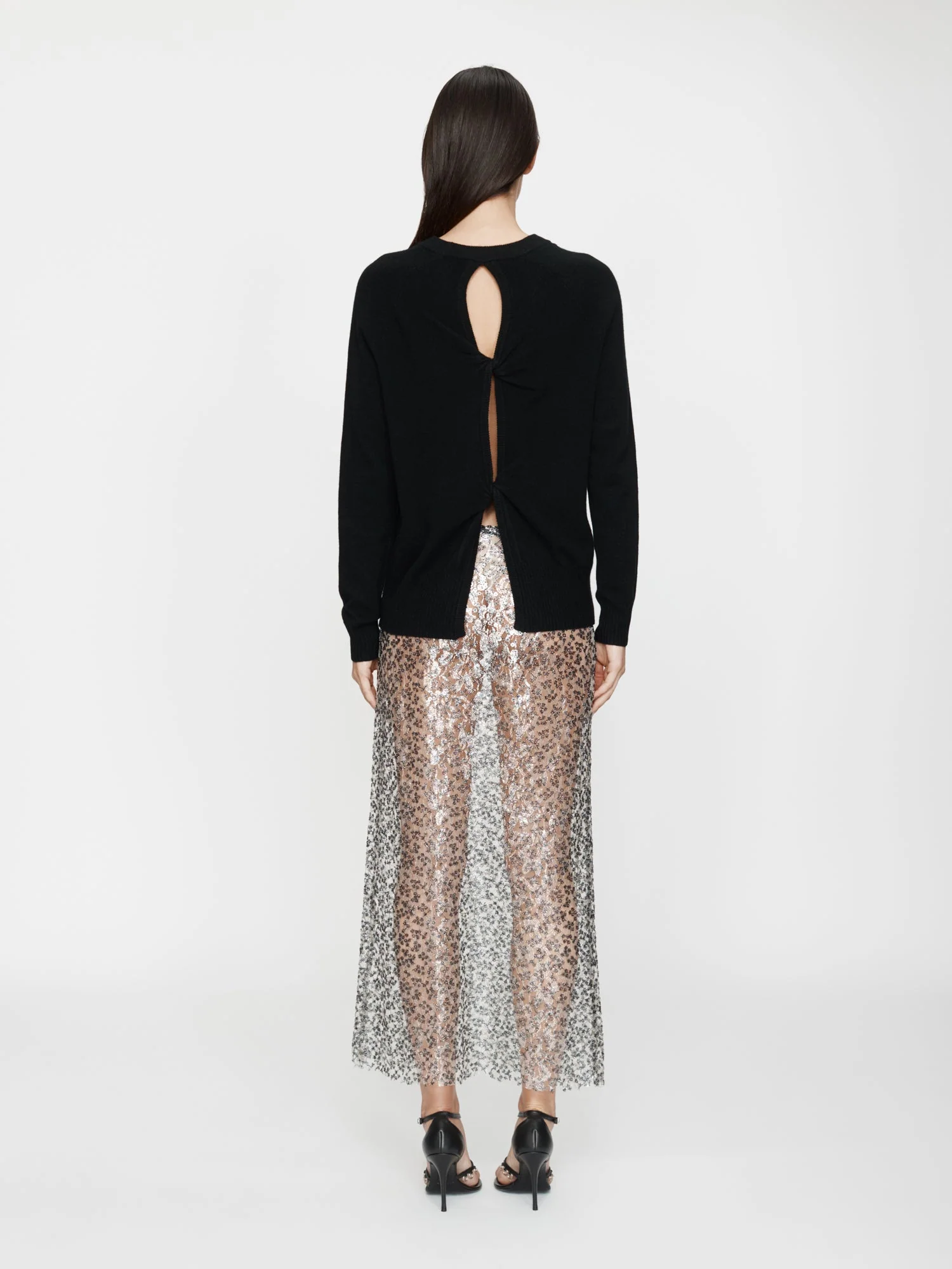 Christopher Esber - Sequinned Lace Column Skirt - Image 4