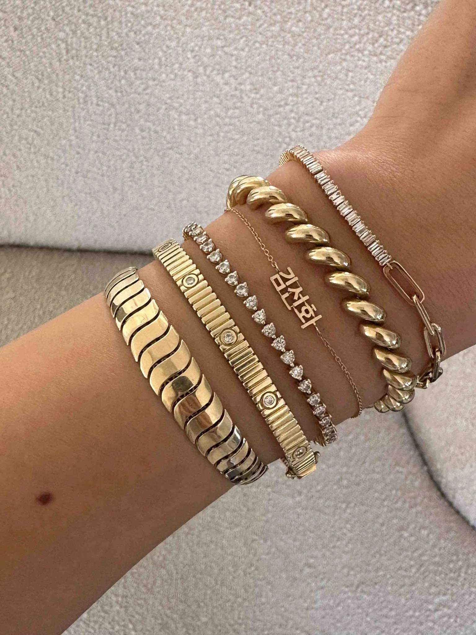 Kinn - Serena Baguette Tennis Link Bracelet Diamond - Image 3