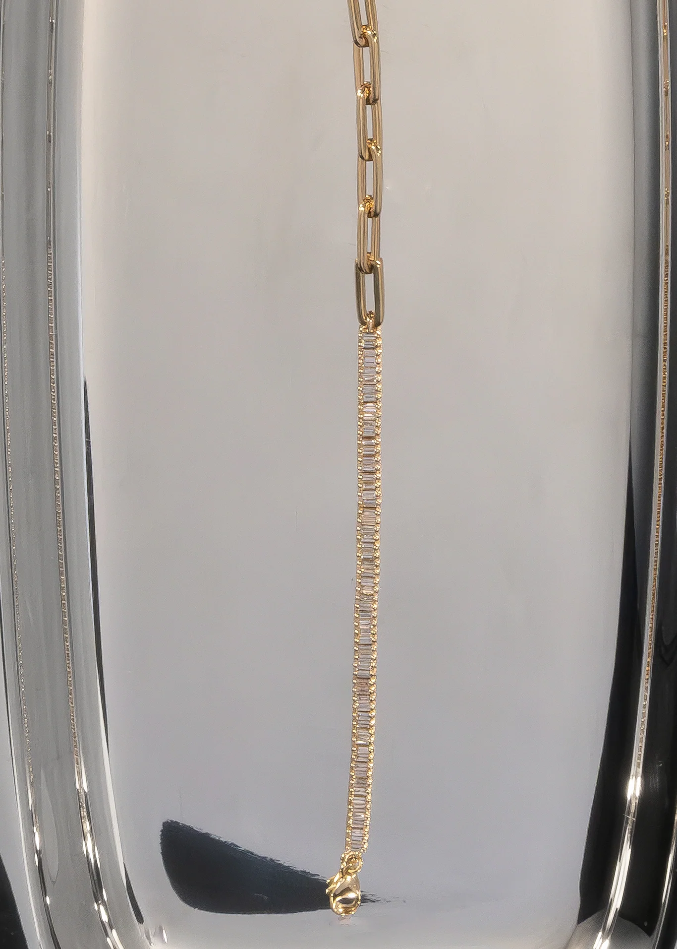 Kinn - Serena Baguette Tennis Link Bracelet Diamond - Image 7