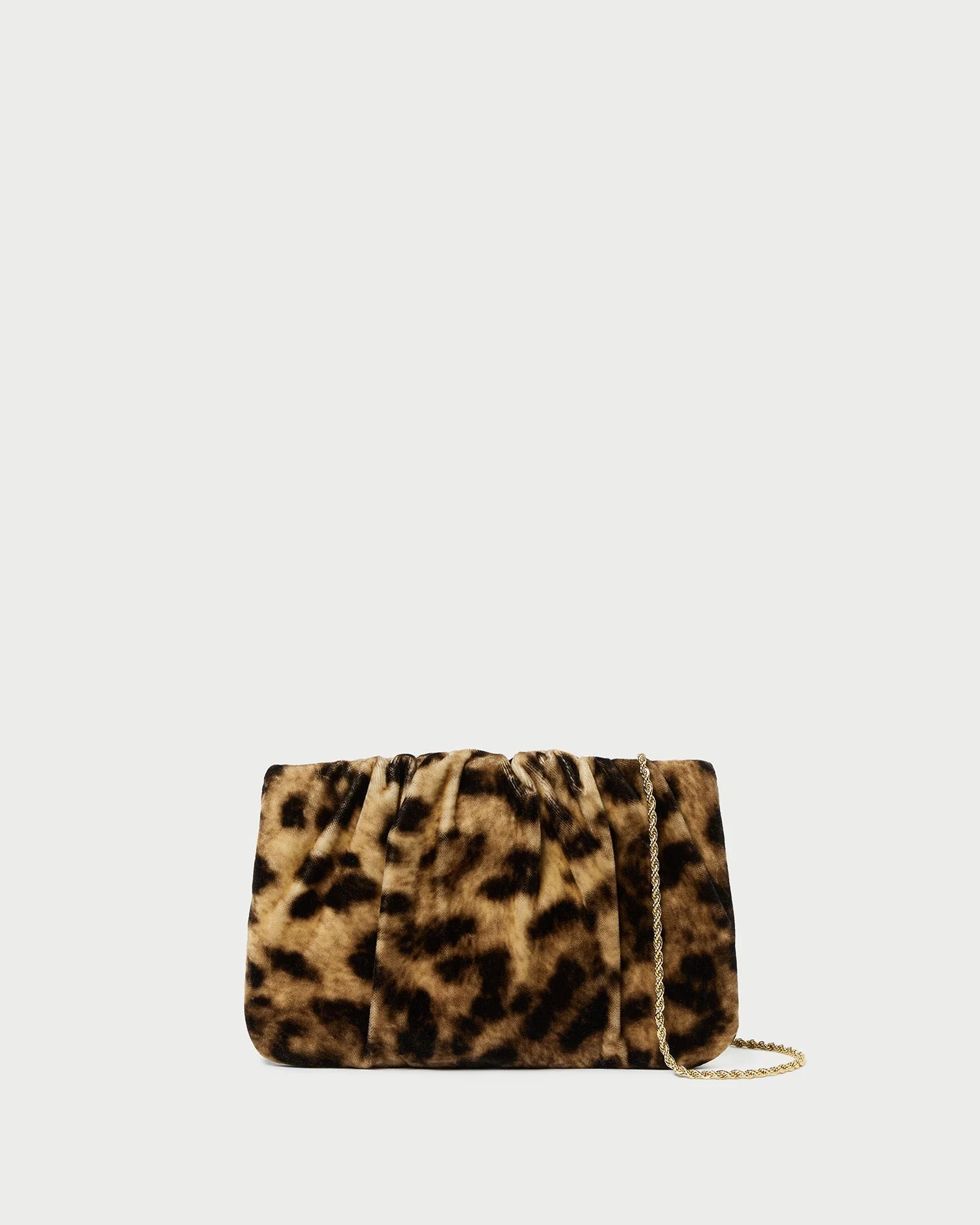 Loeffler Randall - Serena Leopard Gathered Velvet Clutch