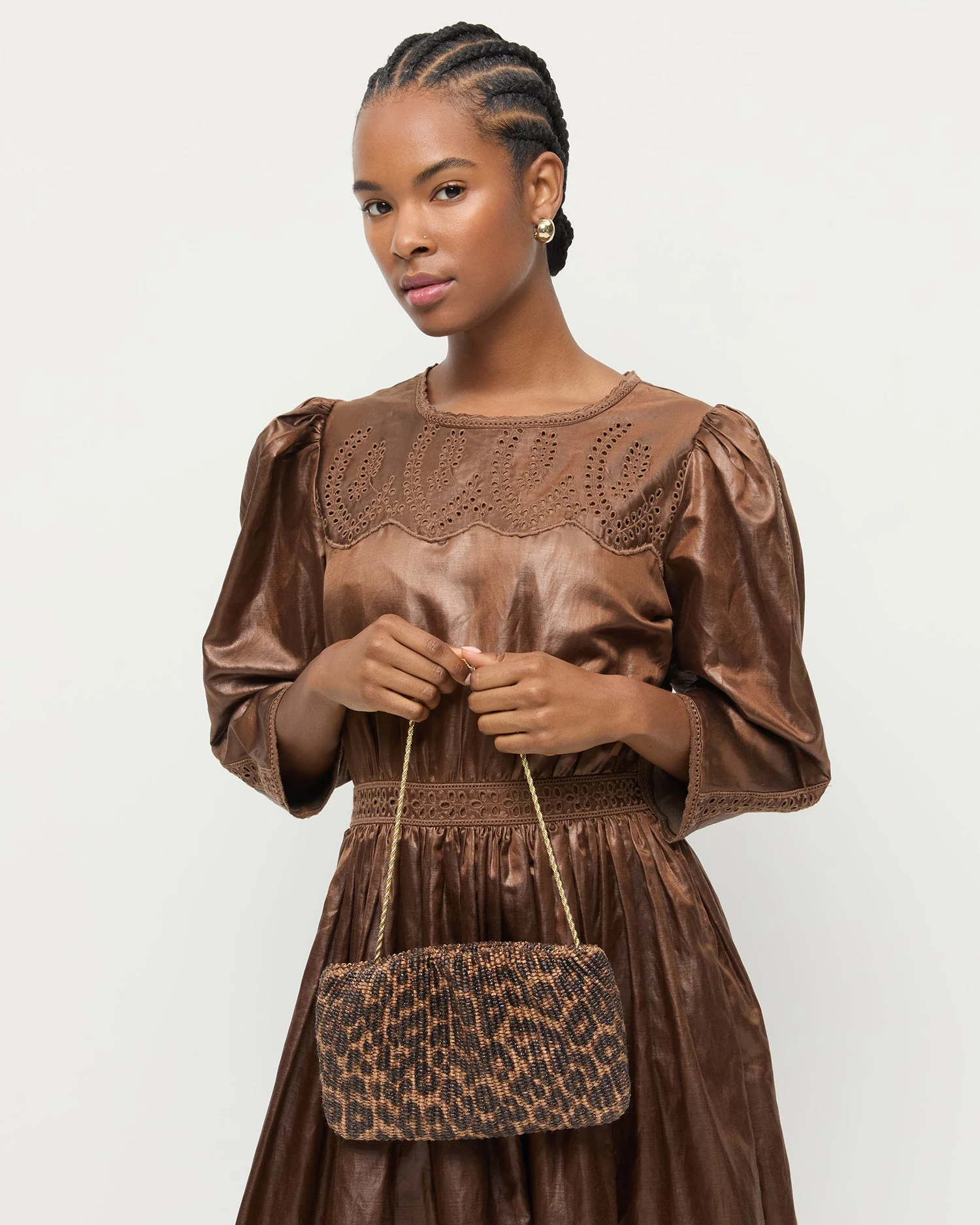 Loeffler Randall - Serena Leopard Woven Clutch - Image 5