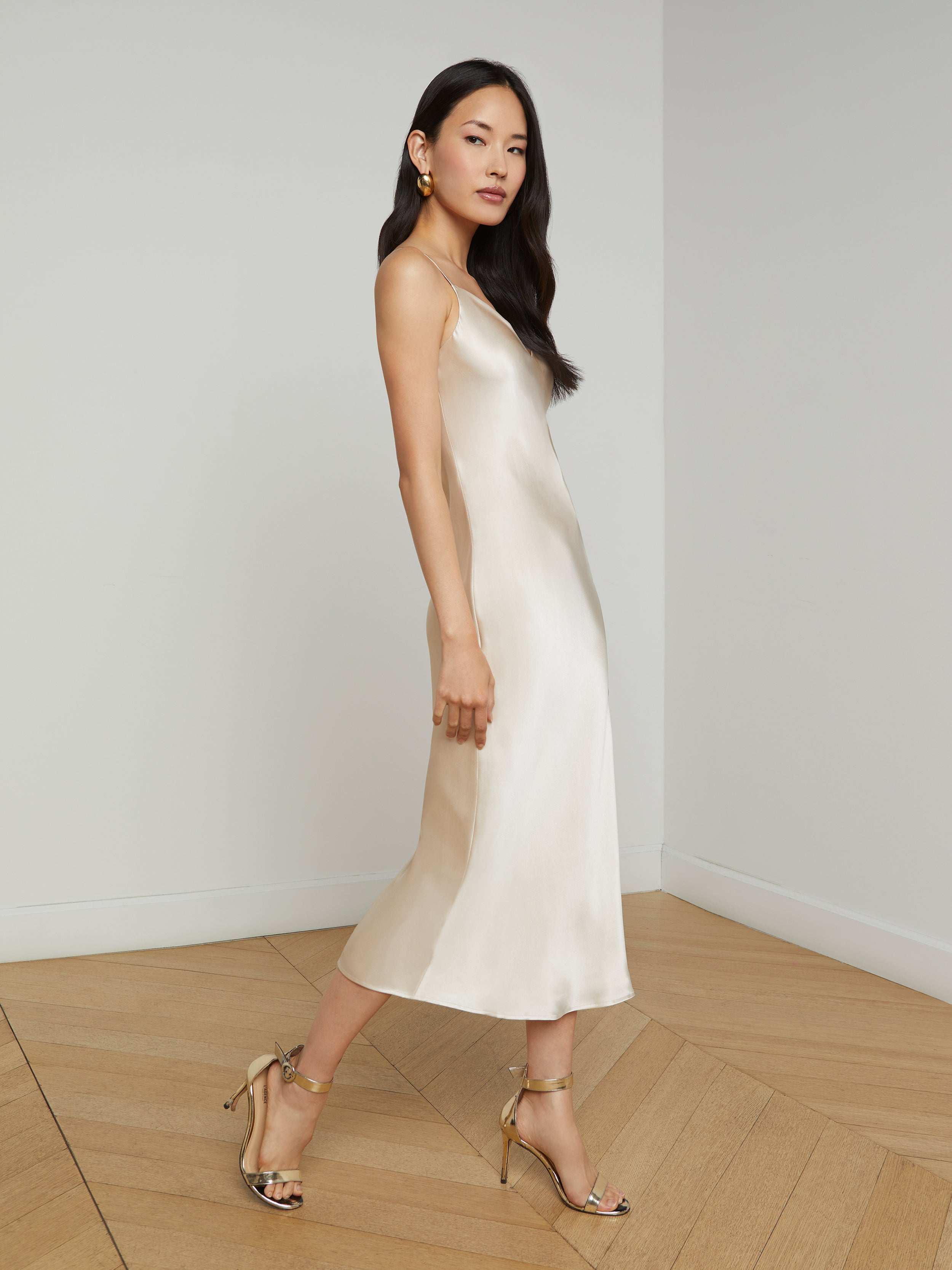 L'AGENCE - Seridie Silk Slip Dress - Image 2
