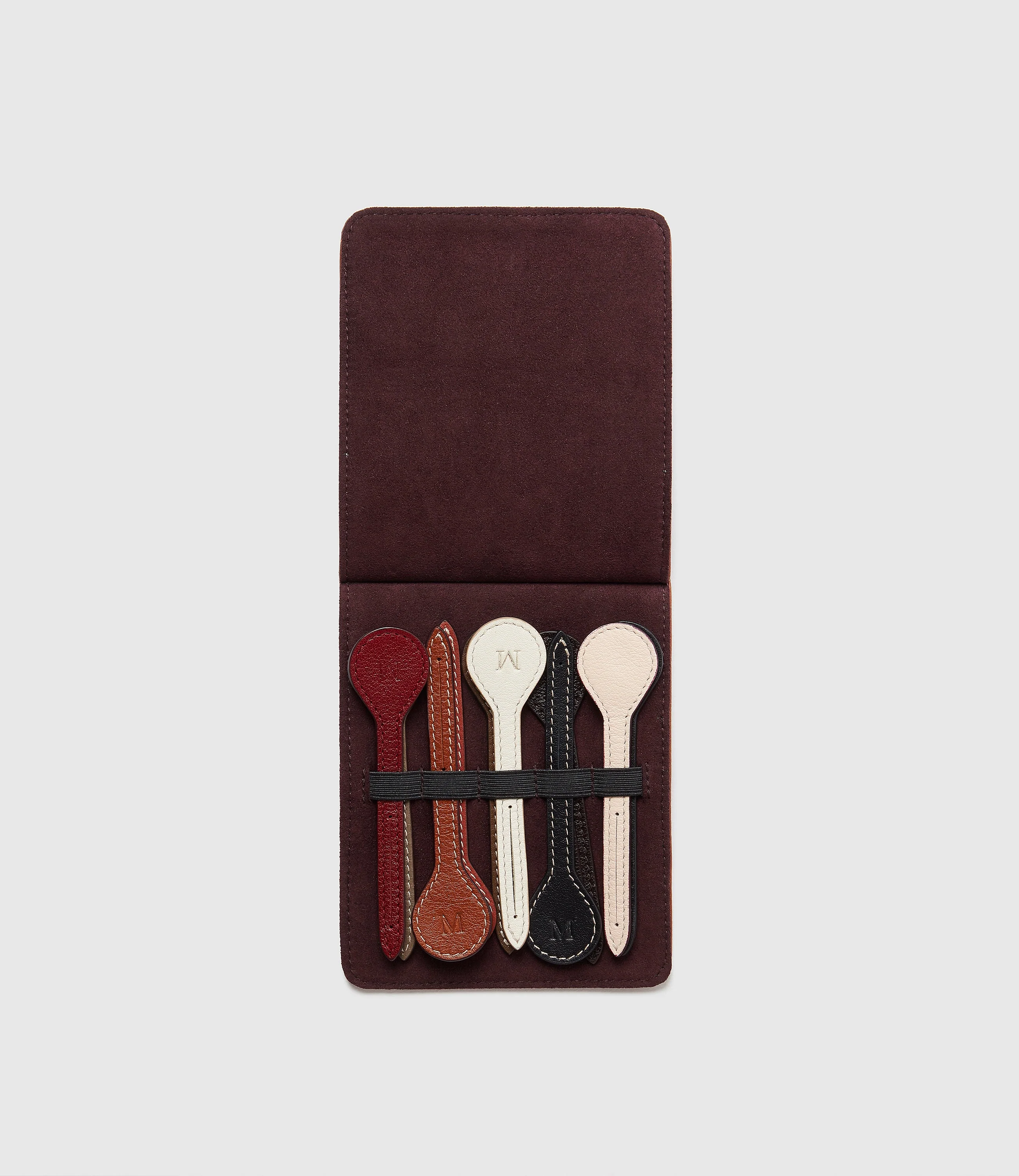Metier - Set of 10 Wine Charms Buffalo and Smooth Calfskin